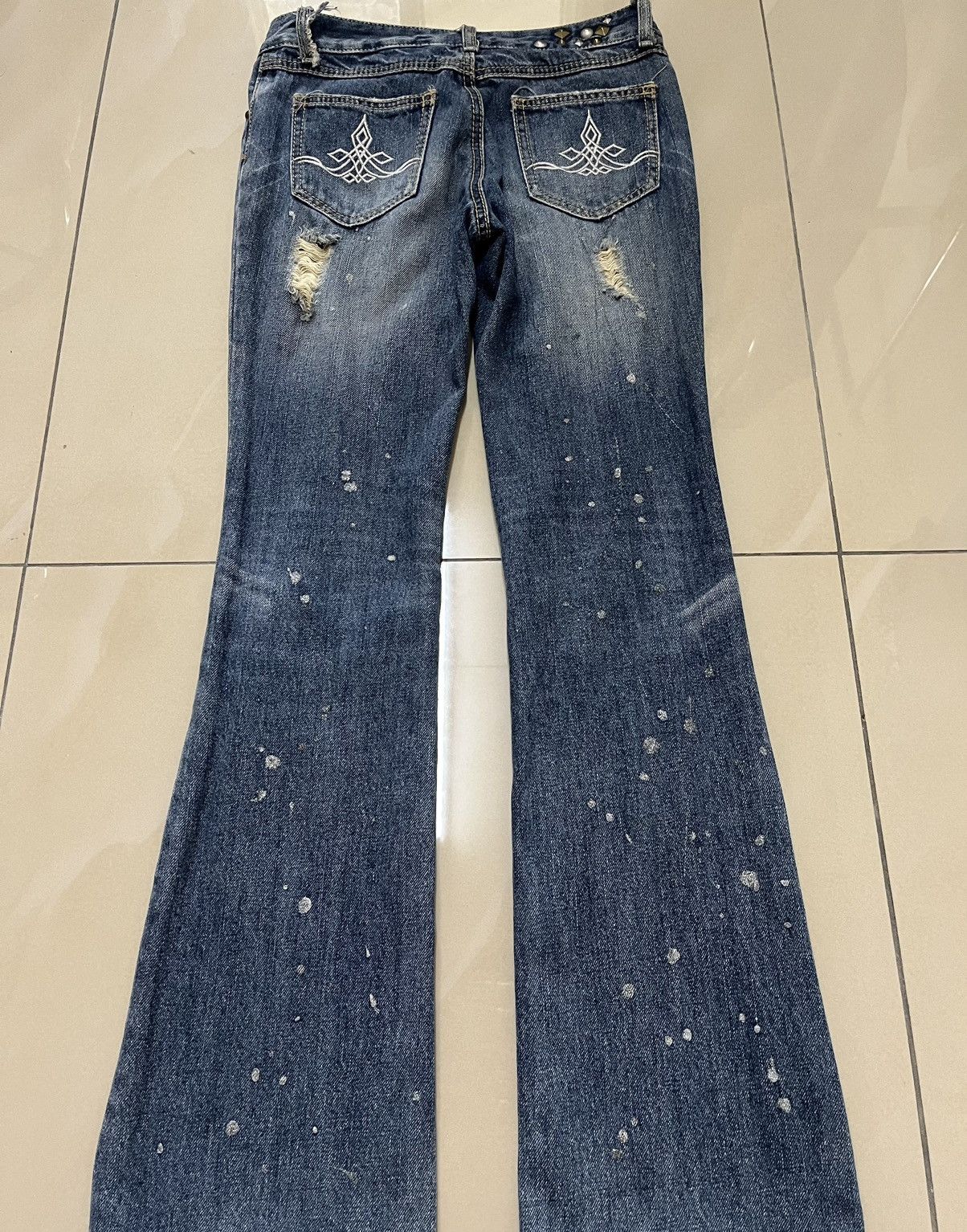 Hysteric Glamour Semantic Design distressed flared silver dust low rise F1 Size US 28 / EU 44 - 14 Thumbnail
