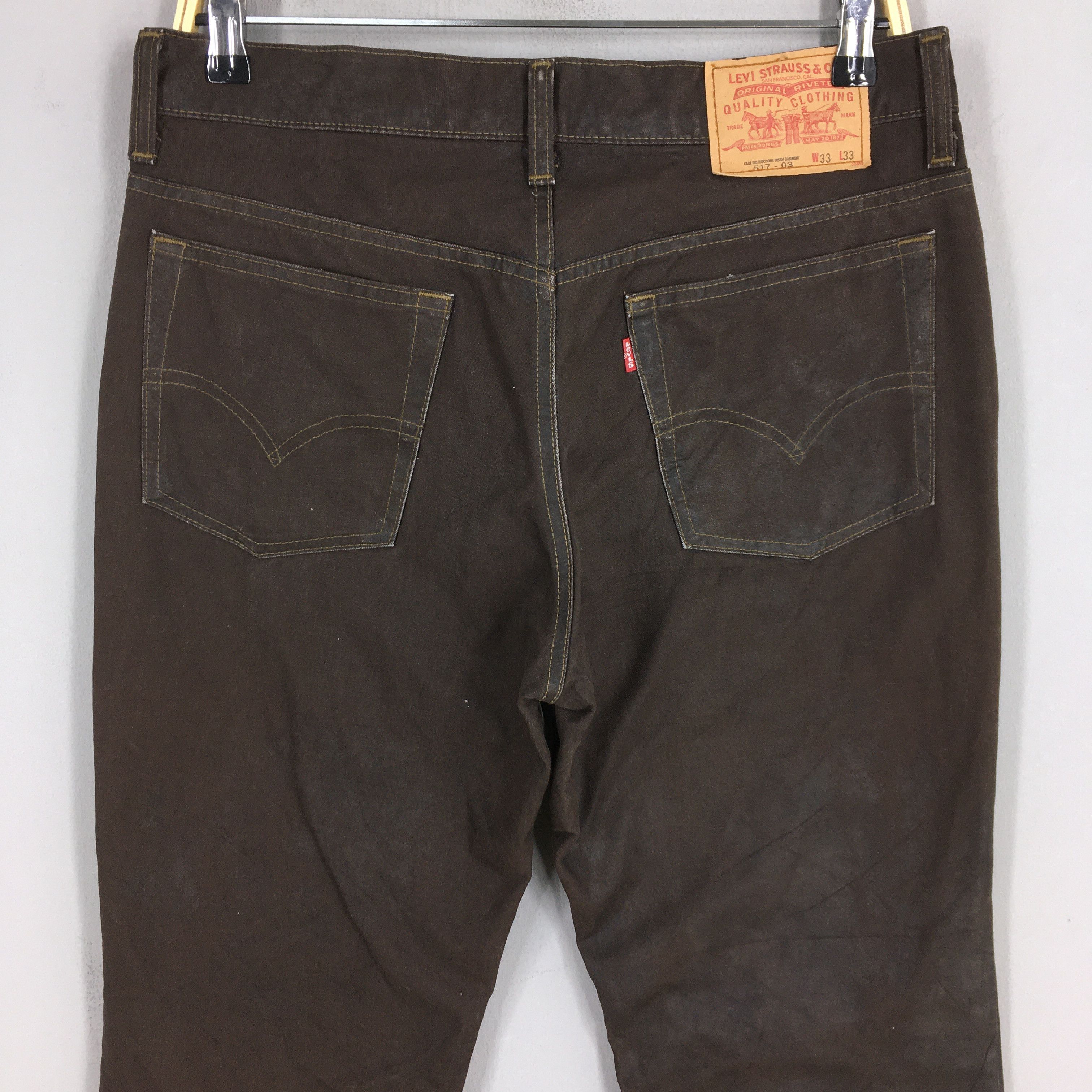 Levi's Size 31x31 Vintage Levi's 517 Wax Brown Jeans S1153 Size US 31 - 9 Thumbnail