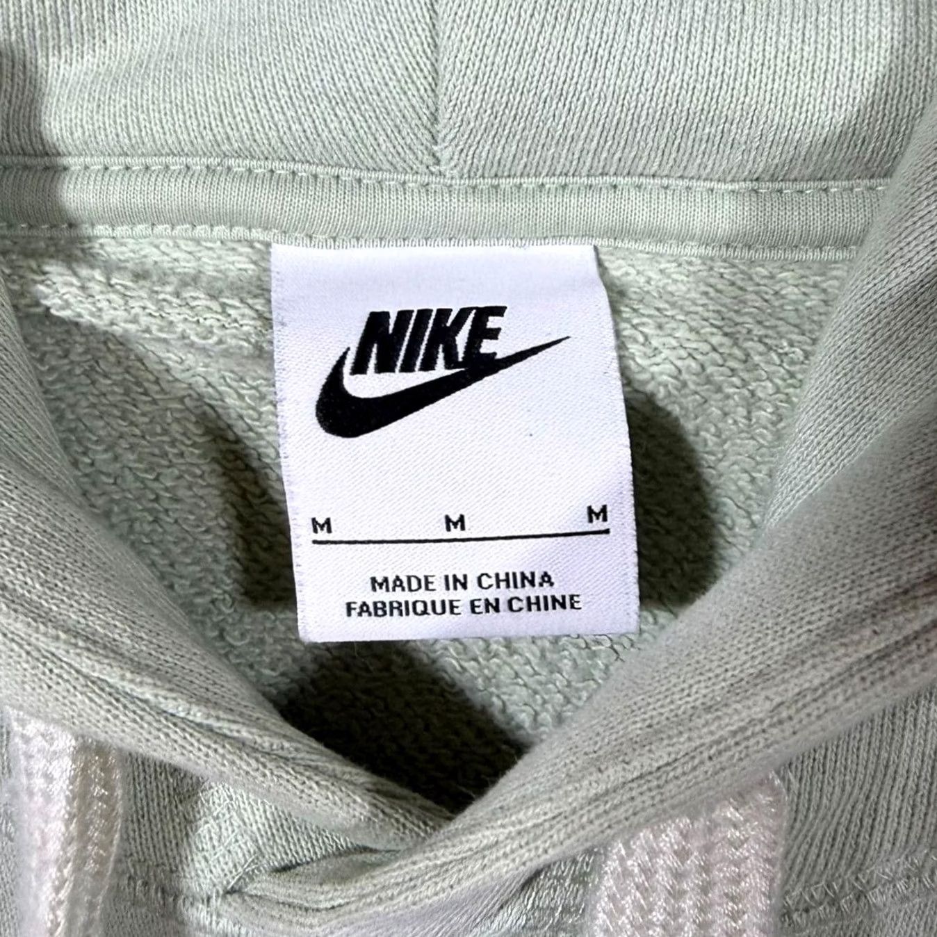 Nike Nike Classic Embroidered Mini Logo Pale Green Pullover Hoodie Medium Mens Shirt Size US M / EU 48-50 / 2 - 3 Thumbnail