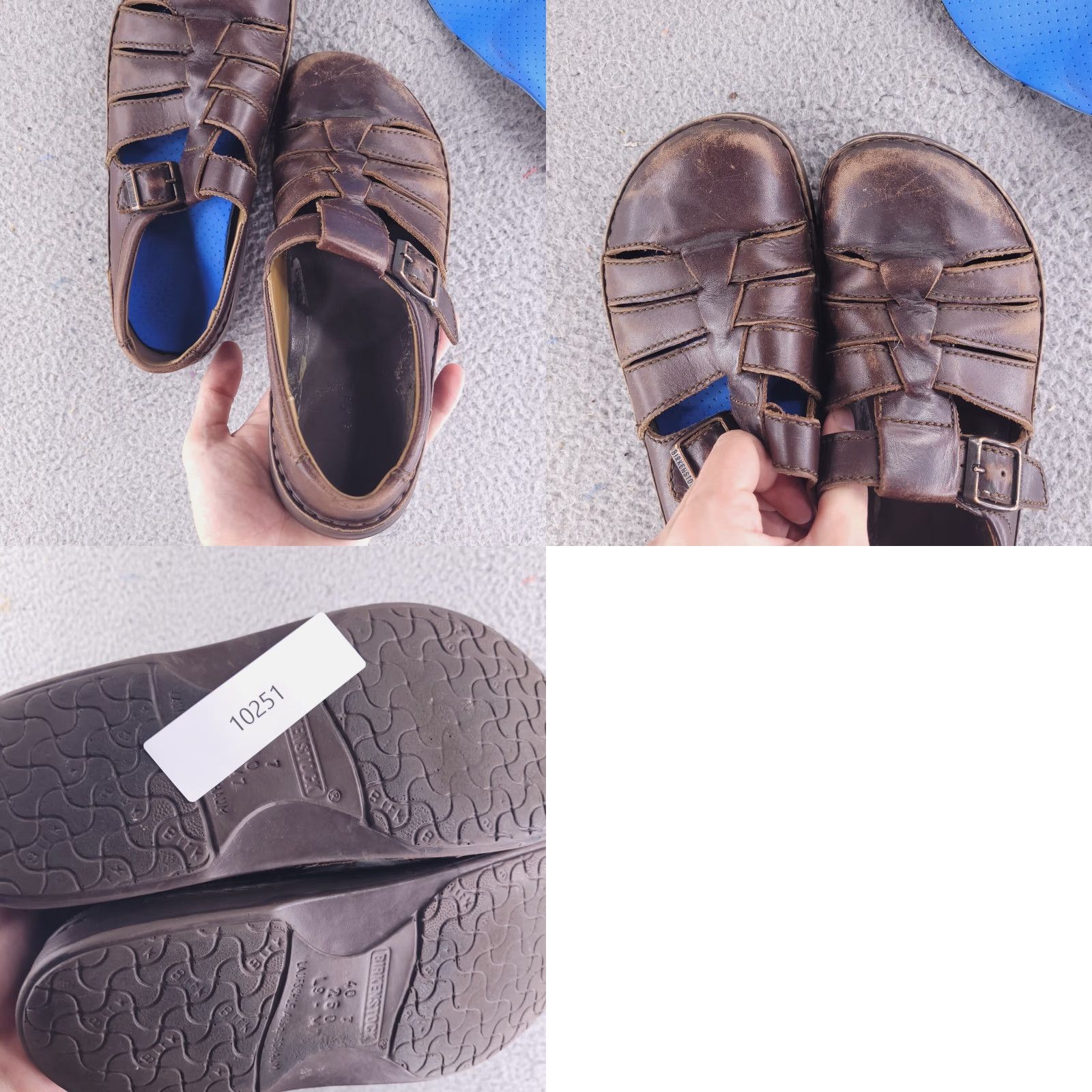 Birkenstock Birkenstock Sandal Womens 9 Brown Fisherman Closed Toe Straps Leather 40 Mens Womens Boy Girl Size US 9 / IT 39 - 8 Thumbnail