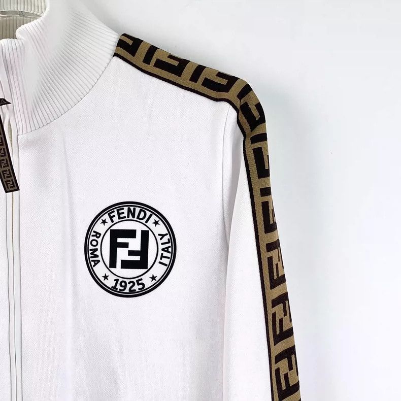 Fendi Fendi White ZipUp Long Sleeve Jacket Size M / US 6-8 / IT 42-44 - 3 Thumbnail