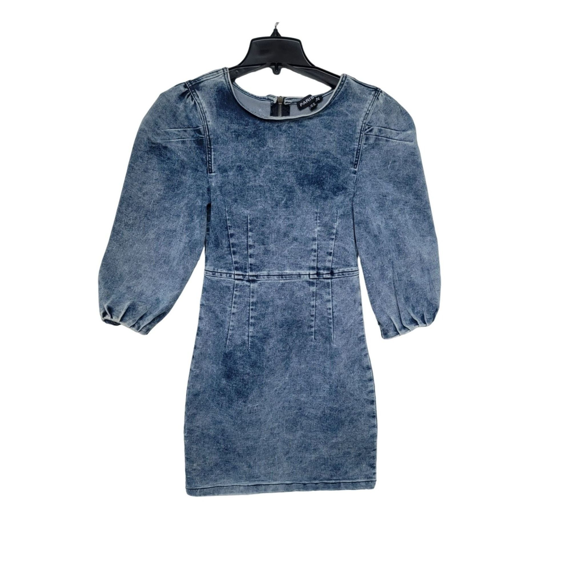 Missguided ⭐Parisian denim puff sleeve bodycon mini Women's dress Size Size M / US 6-8 / IT 42-44 - 3 Thumbnail