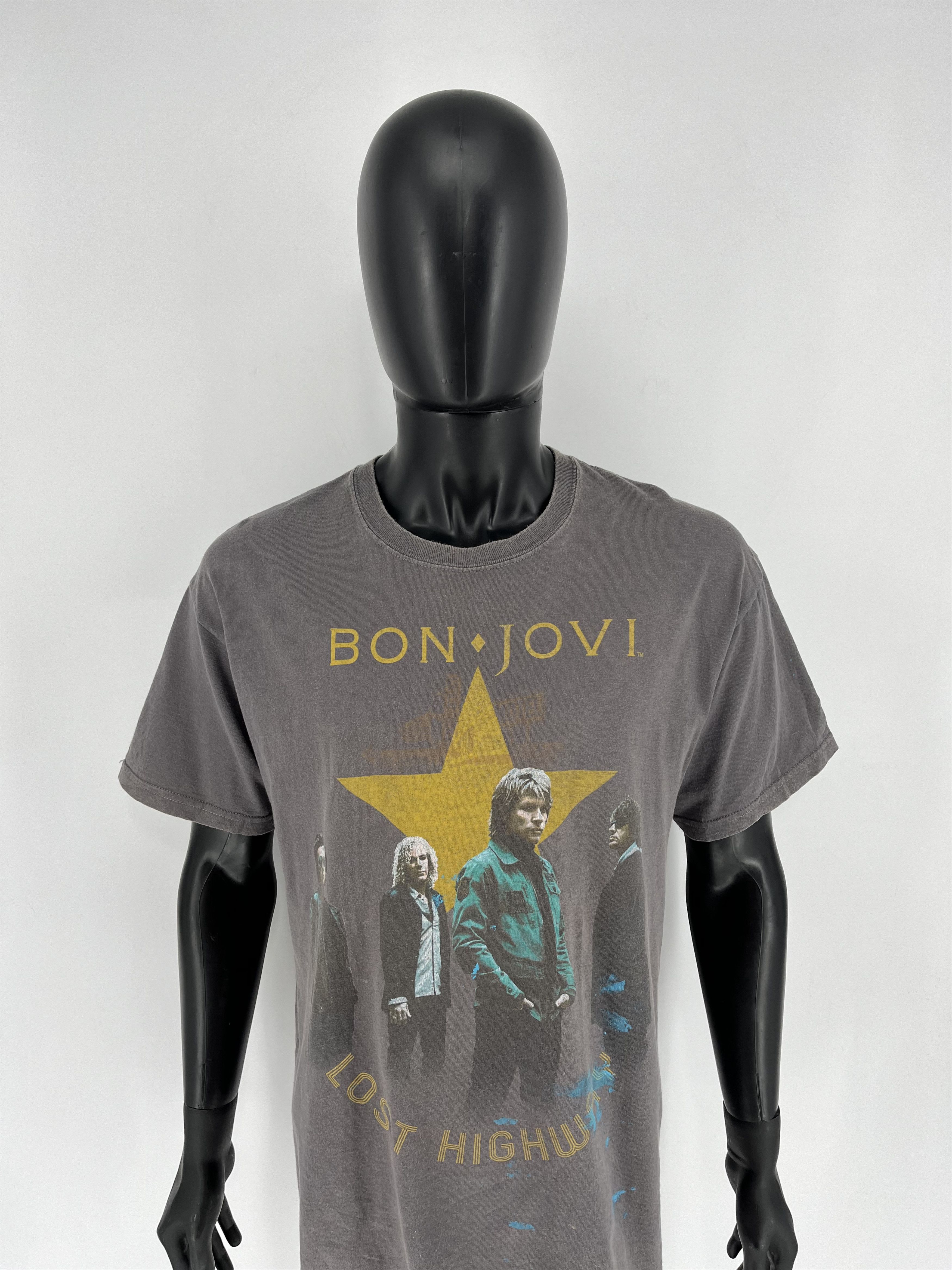 Band Tees × Vintage BON JOVI Lost Highway 2008 Tour Band T-Shirt Double-sided Size US L / EU 52-54 / 3 - 5 Thumbnail