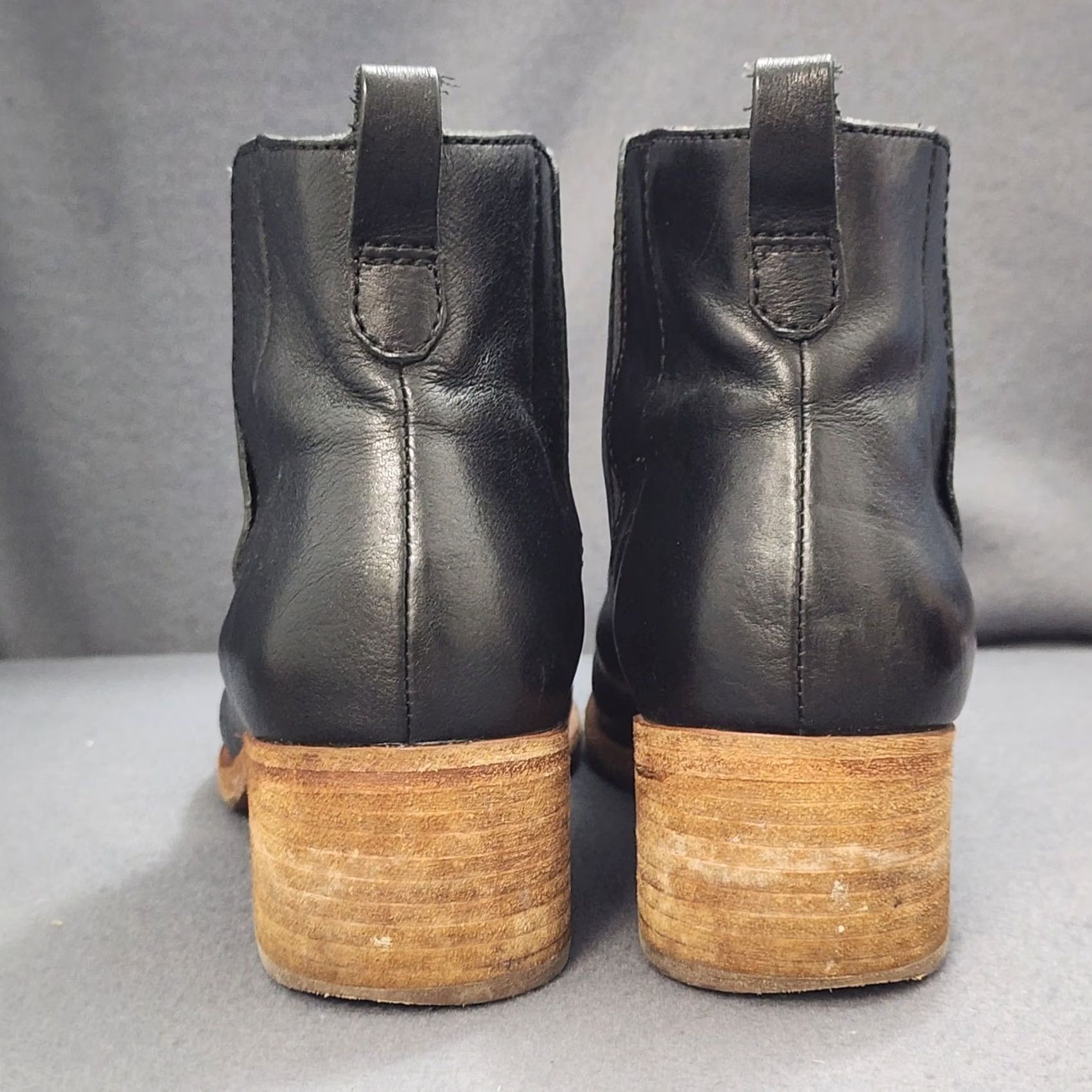 Vintage Kork-Ease Mens Black Leather Chelsea Boots 11 Pull On Ankle Comfort Low Heel Chelsea Mens Black Leather Boots Size US 11 / EU 44 - 7 Thumbnail