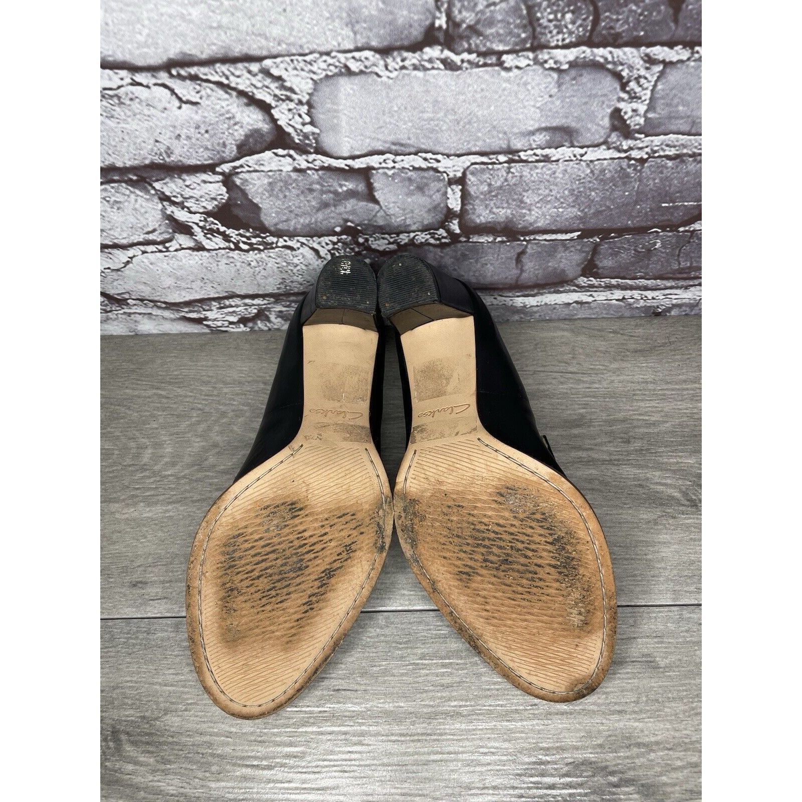 Clarks Clarks Plus Cushion Black Leather Almond High Heeled Shoes W Size US 7.5 / IT 37.5 - 19 Thumbnail