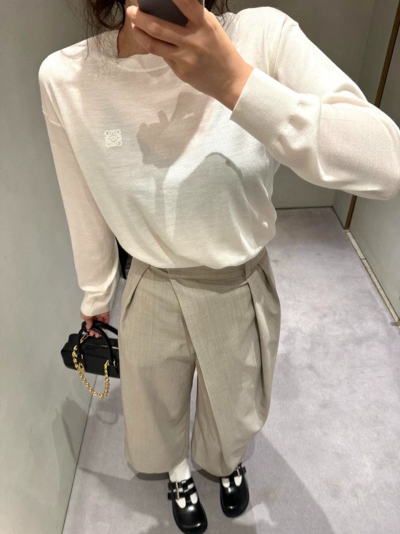 Loewe LOEWE Long sleeve knit light thin top Size XS / US 0-2 / IT 36-38 - 1 Thumbnail