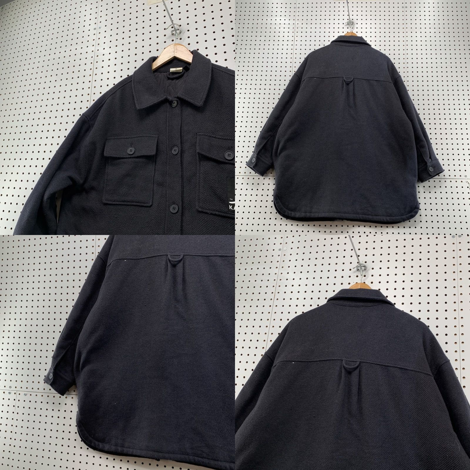 Kangol Kangol H&M Jacket Black Large Button Up Shacket Collared Pockets Men L Size Polyester Jacket Size US L / EU 52-54 / 3 - 8 Thumbnail