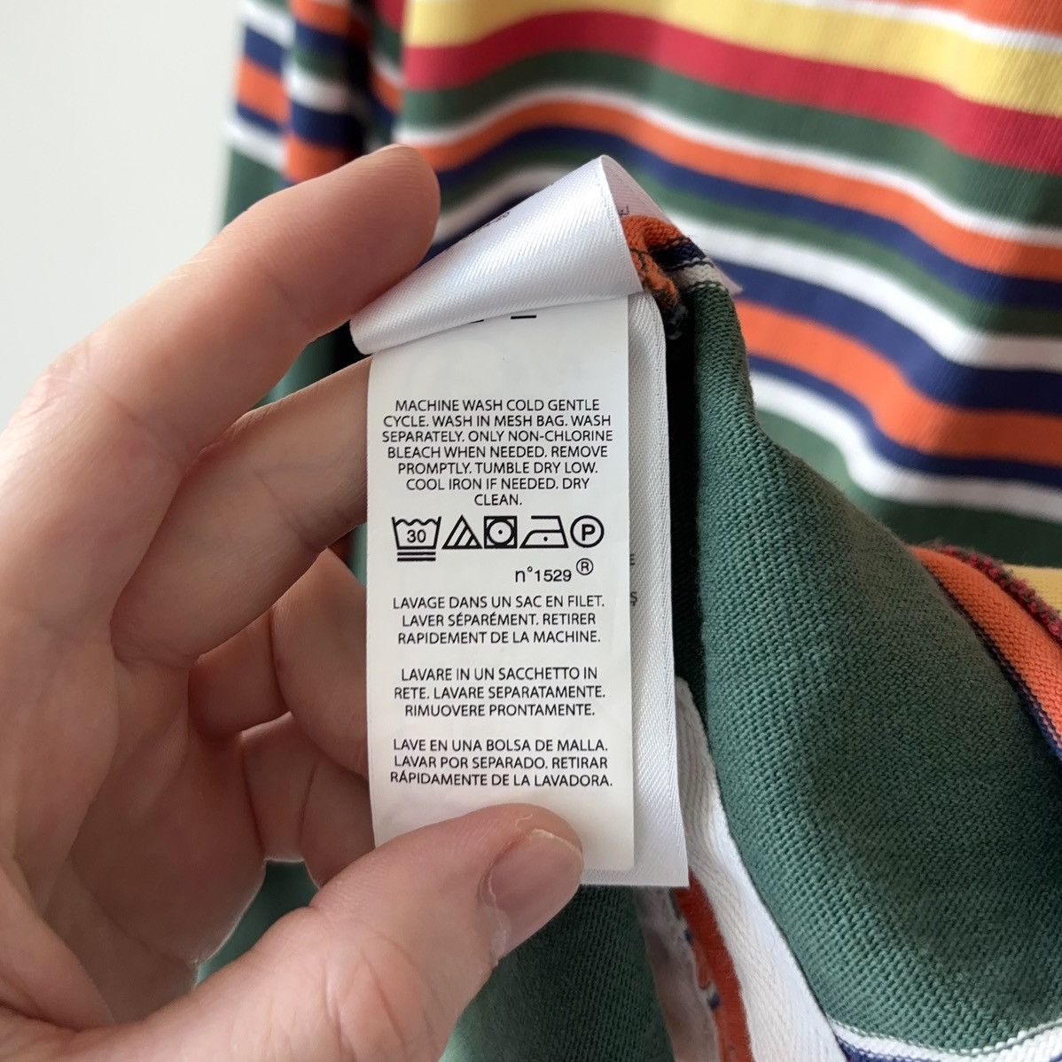 Polo Ralph Lauren Green Multi Stripe The Iconic Rugby Shirt Classic Fit Size US M / EU 48-50 / 2 - 8 Thumbnail
