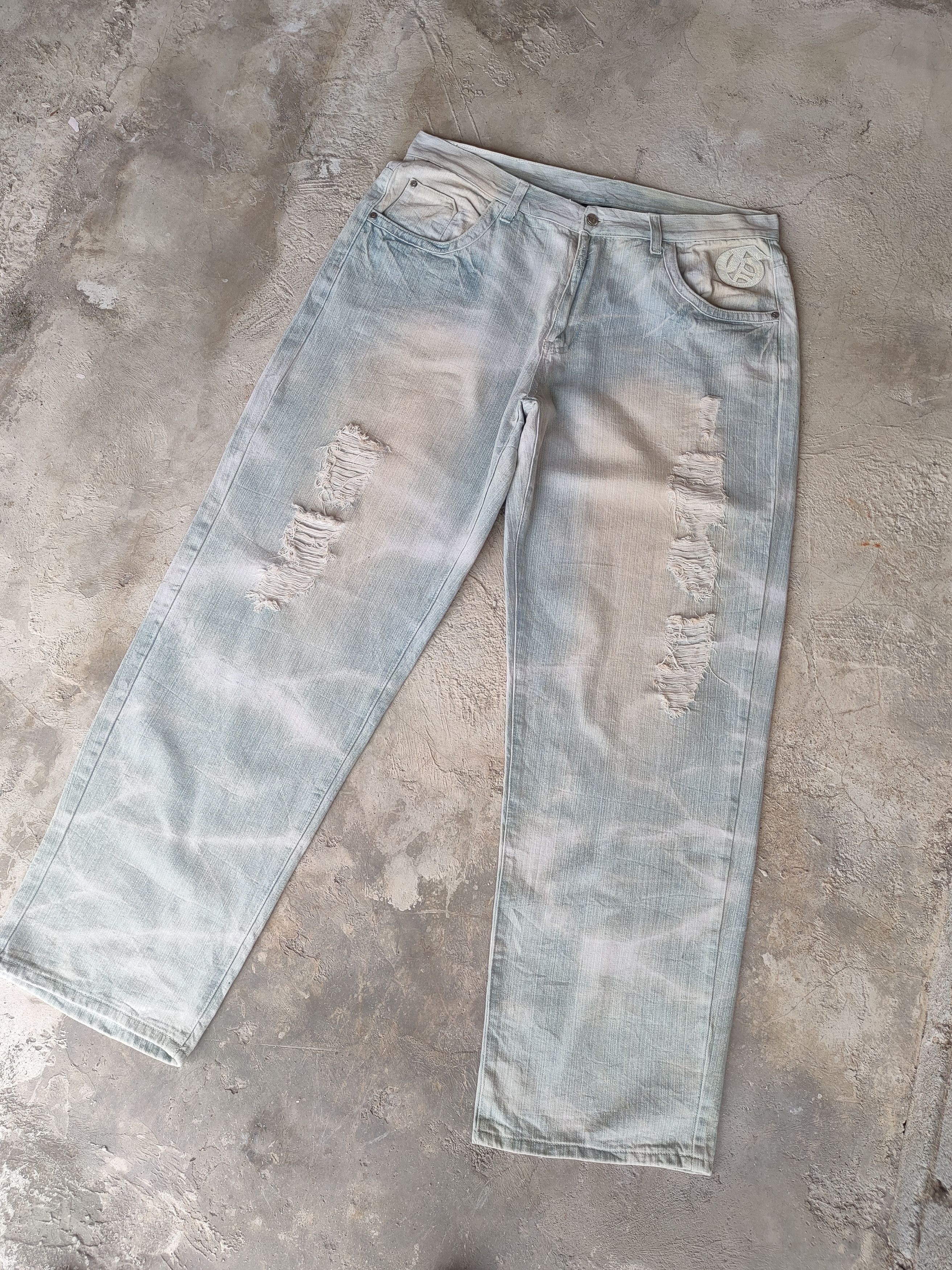 Jean × Vintage W40 DOP DENIM FADED DISTRESSED JEANS PANTS Size US 40 / EU 56 - 2 Thumbnail