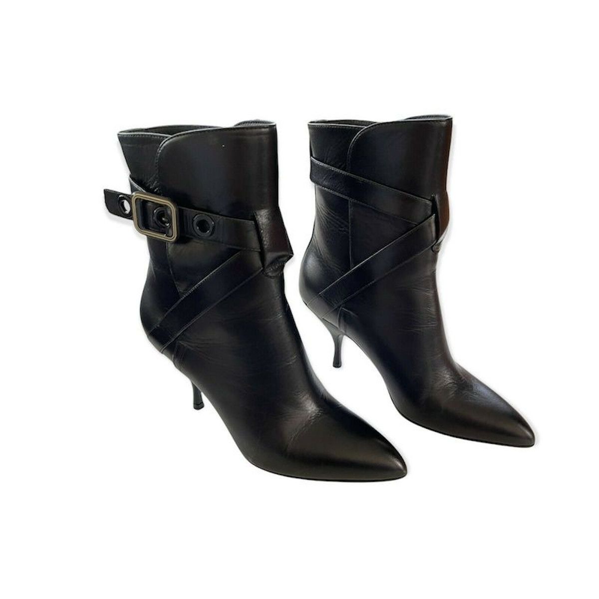 Bottega Veneta Bottega Veneta 533047 Women's Black Leather Ankle boots US 7 Size US 7 / IT 37 - 6 Thumbnail