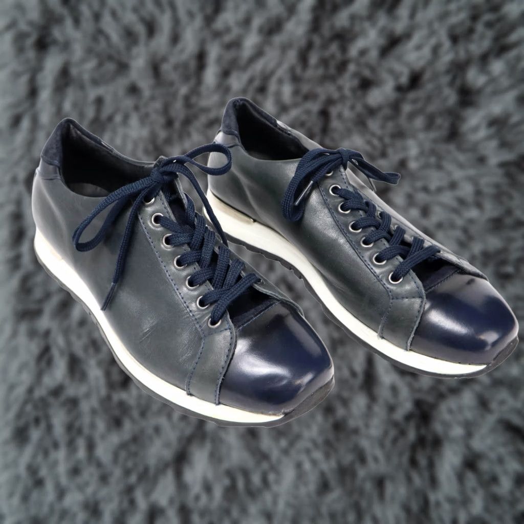 Trussardi Trussardi Mens Leather Low Top Platformed Sneakers Size US M / EU 48-50 / 2 - 1 Thumbnail