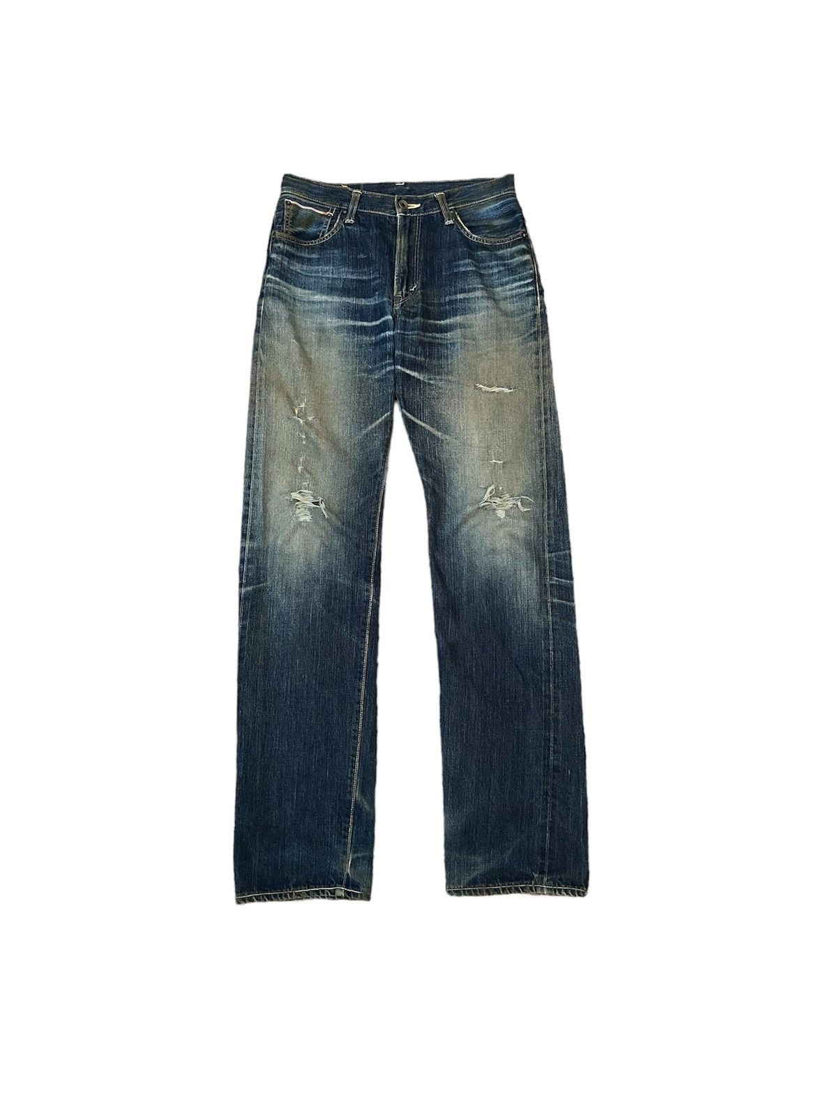 Iron Heart Selvedge Jeans Edwin 505s Red Line Distressed Denim Momotaro Size US 29 - 1 Thumbnail