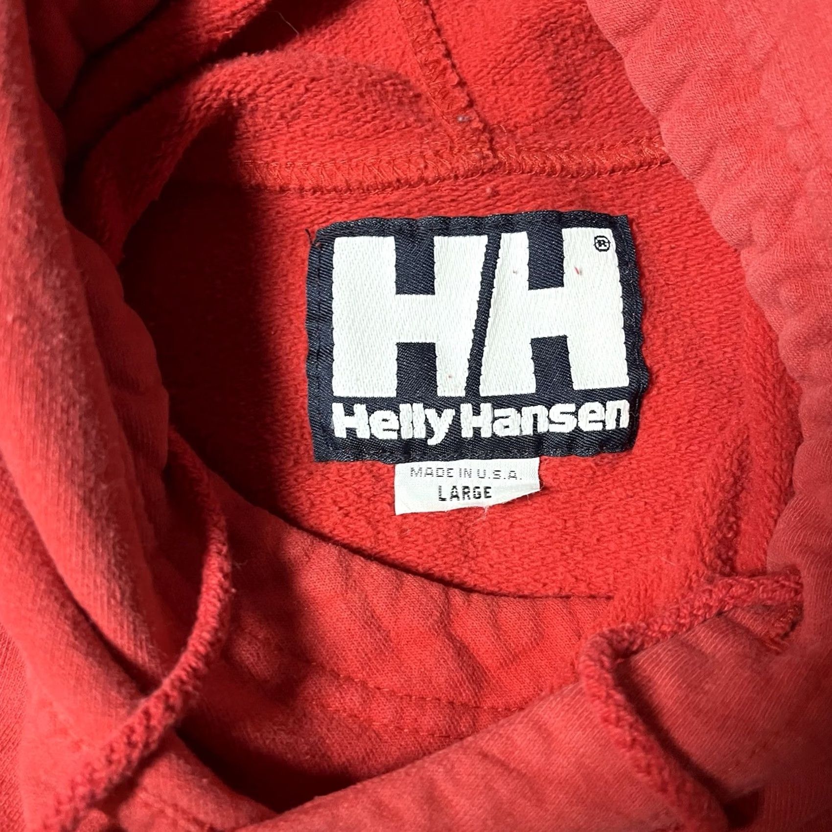 Helly Hansen VINTAGE Helly Hansen Hoodie Mens L Pullover Sea Gear Flag Made USA Sweatshirt VTG Size US L / EU 52-54 / 3 - 2 Thumbnail