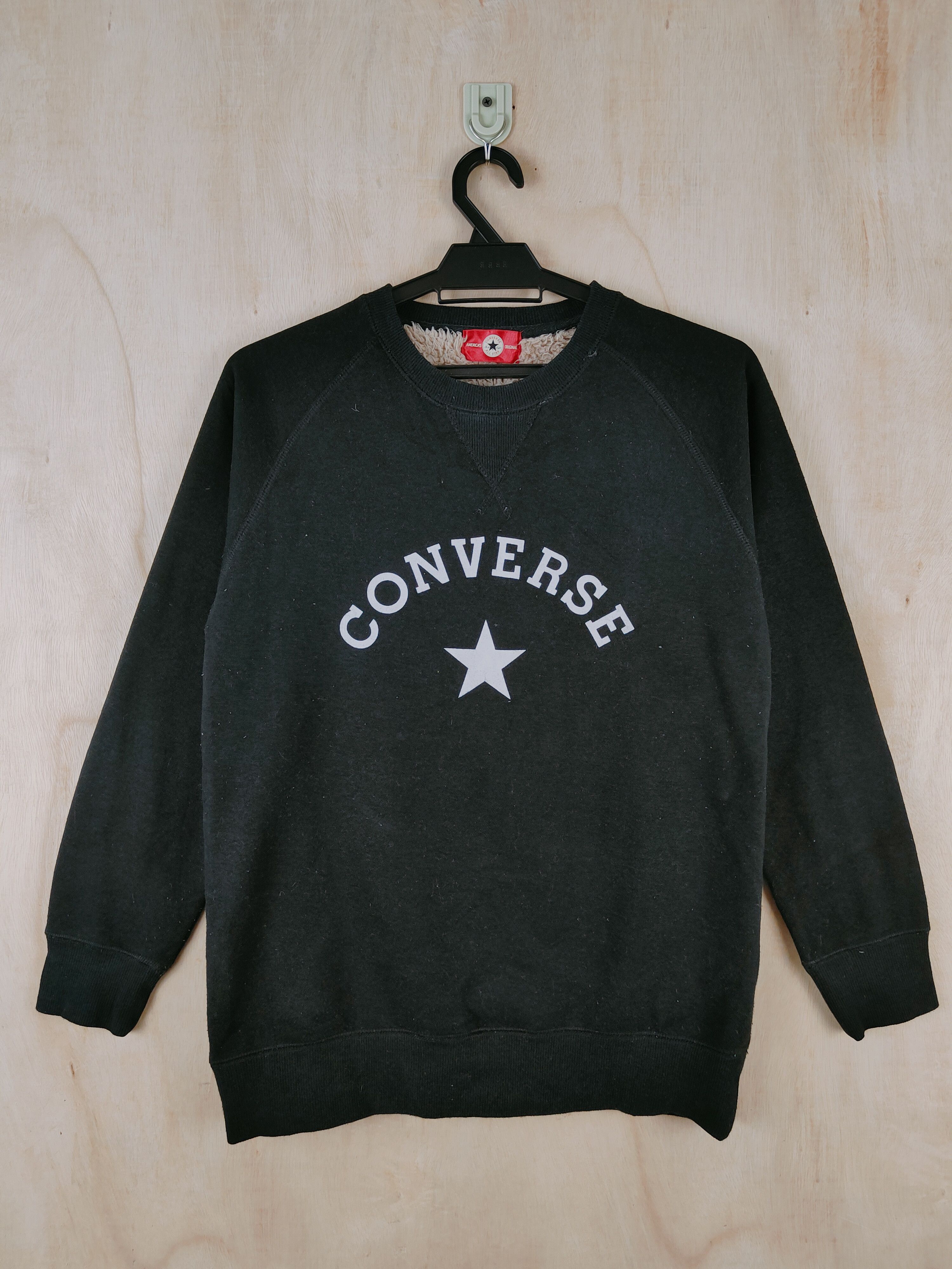 Converse Converse Black vintage winter Sweatshirts #S2576 Size M / US 6-8 / IT 42-44 - 1 Thumbnail