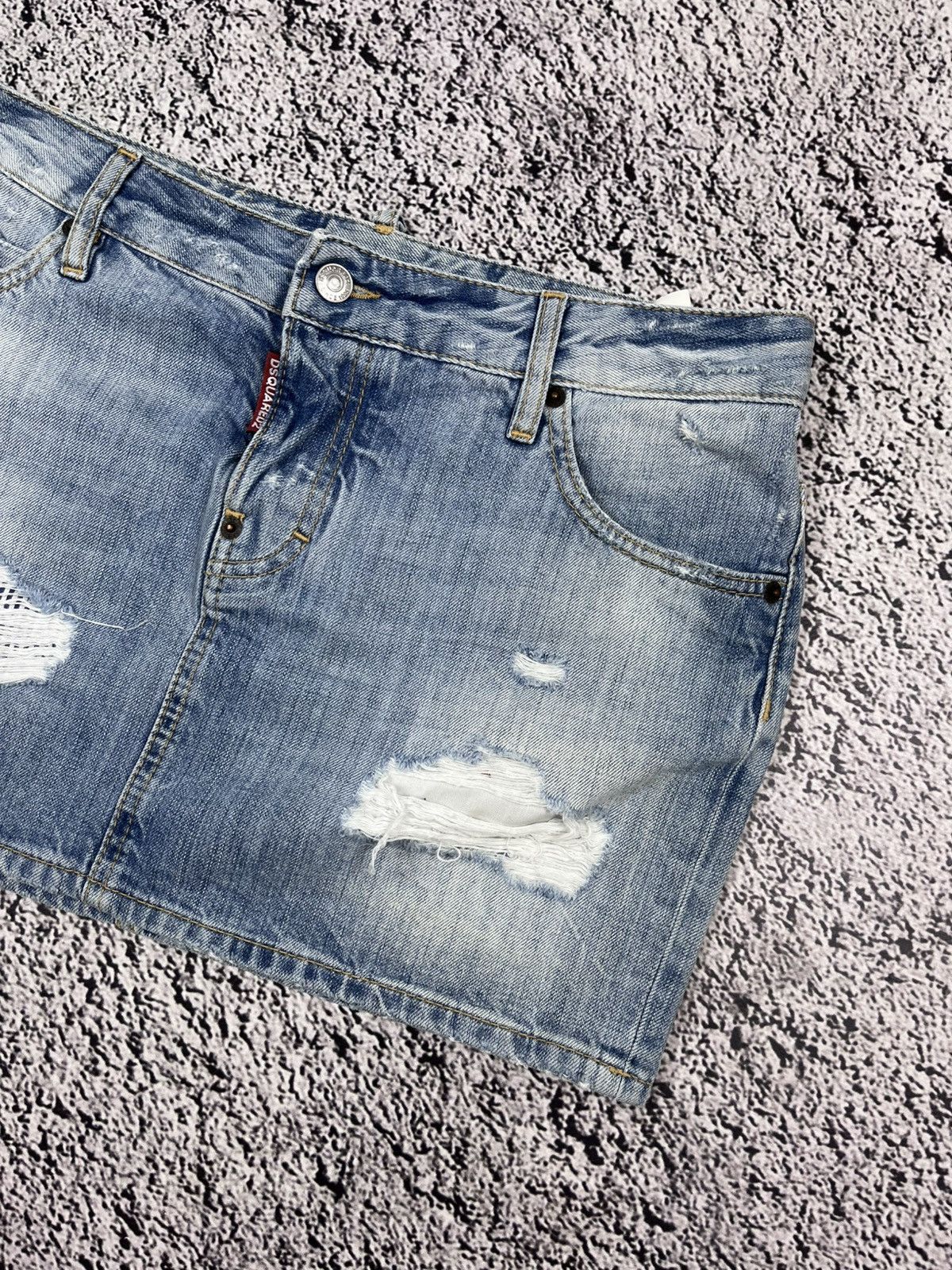 Dsquared2 VINTAGE DSQUARED2 AVANT GARDE MINI JEANS SKIRT Size 28" / US 6 / IT 42 - 7 Thumbnail