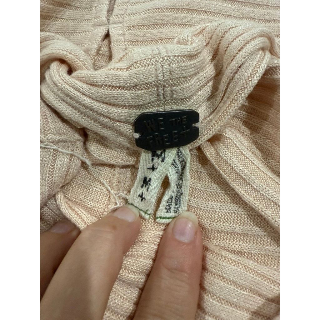 Free People We The Free Women's Peach Ribbed Long Sleeve Tunic Sweater Size M / US 6-8 / IT 42-44 - 5 Thumbnail