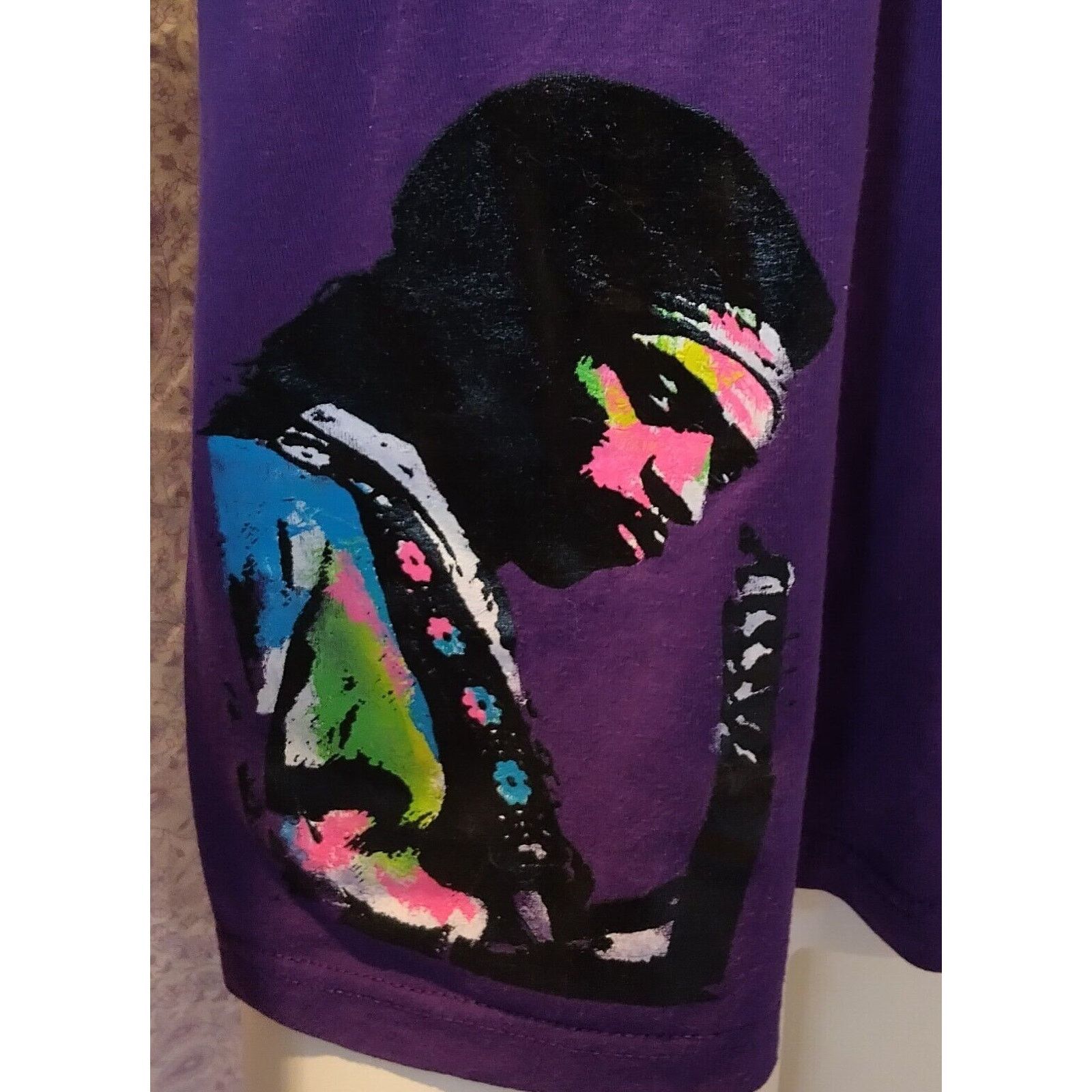 Jerzees NEW! Jimi Hendrix Experience Throwback Purple T-Shirt Large Size US L / EU 52-54 / 3 - 3 Thumbnail