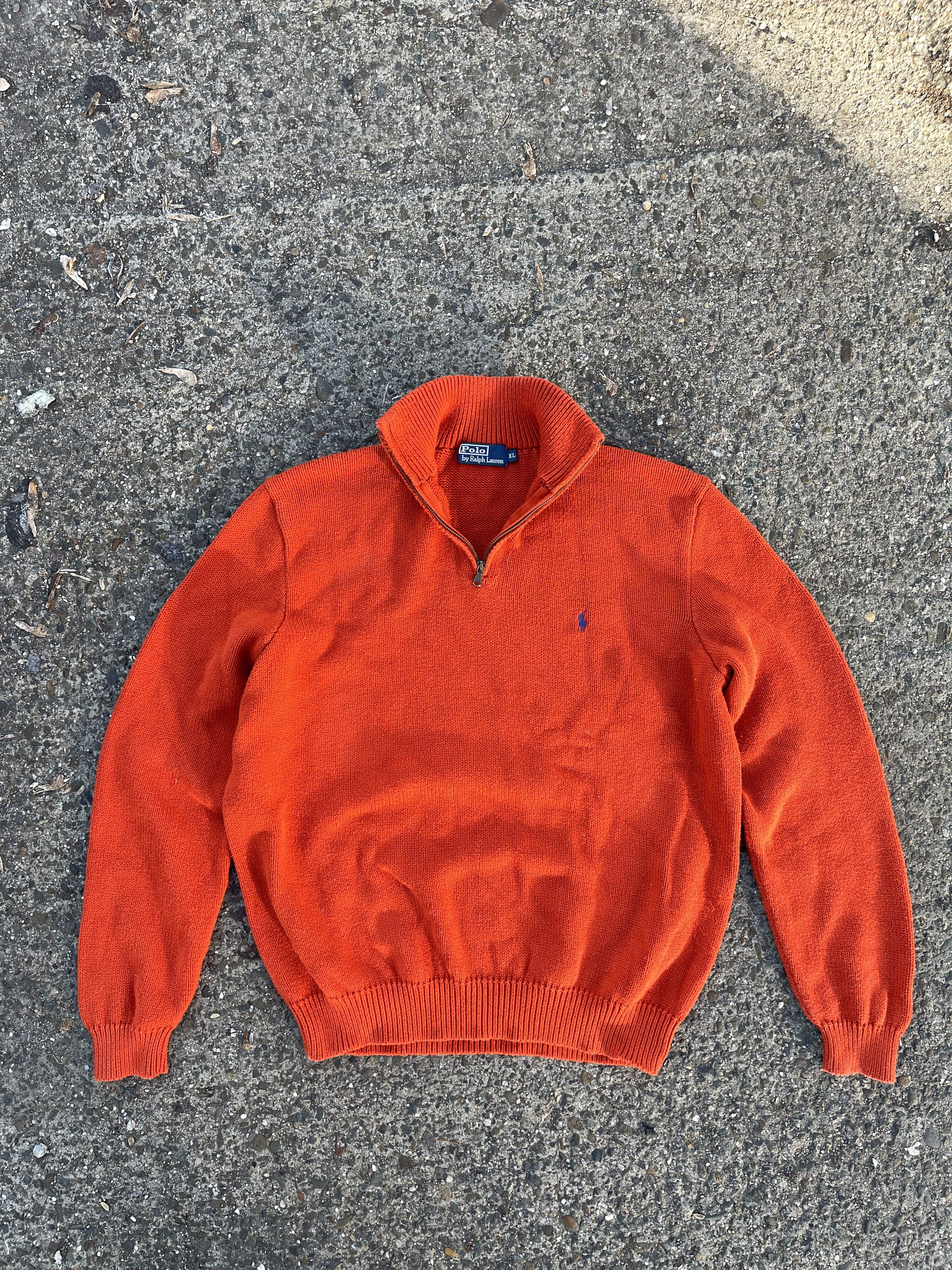 90s POLO LAUREN RALPH y2k half トップス zip sweat