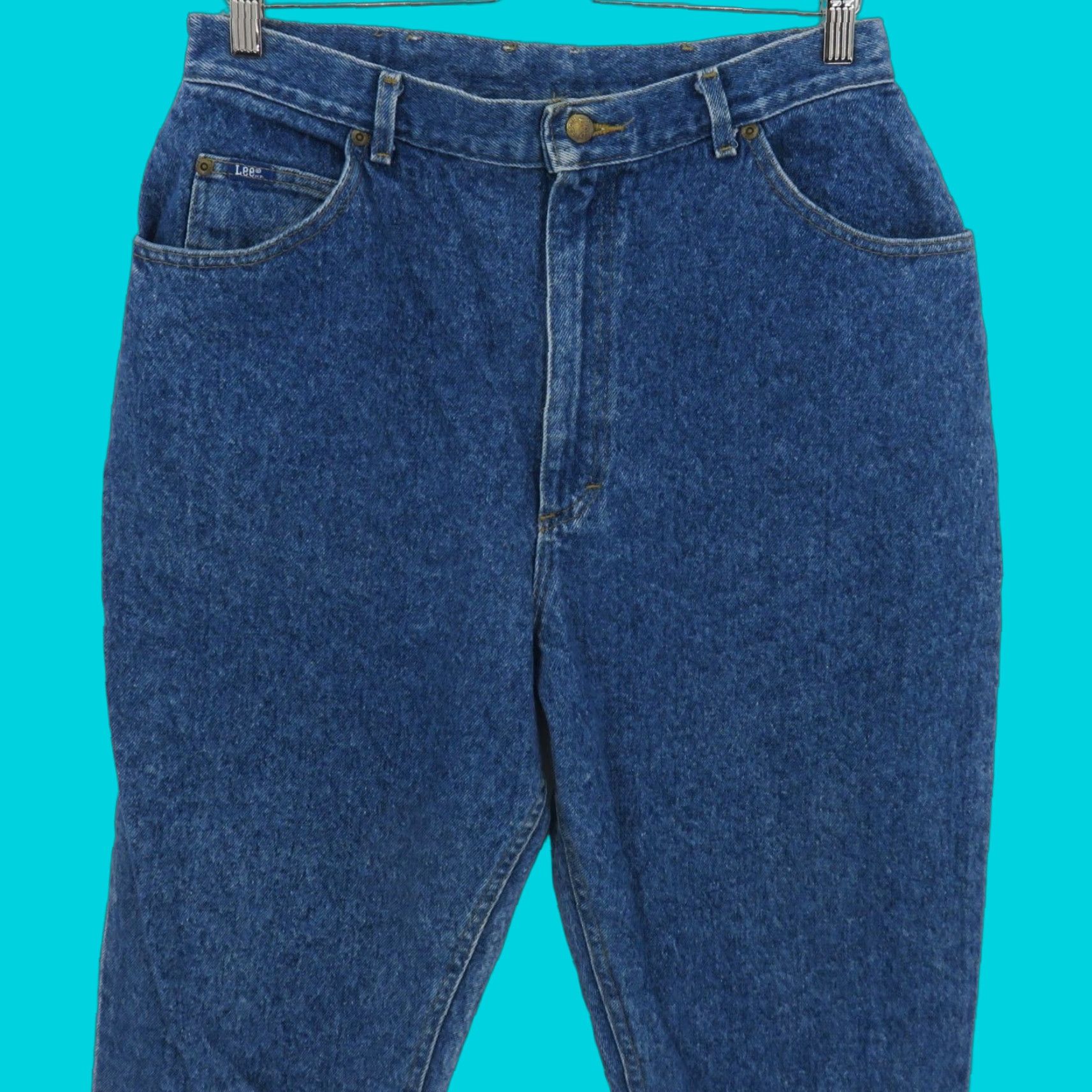 Lee VTG Lee Women Jeans 16 Blue Denim All Cotton Union Made USA Pockets High Rise Size 38" / US 16 / IT 52 - 1 Thumbnail
