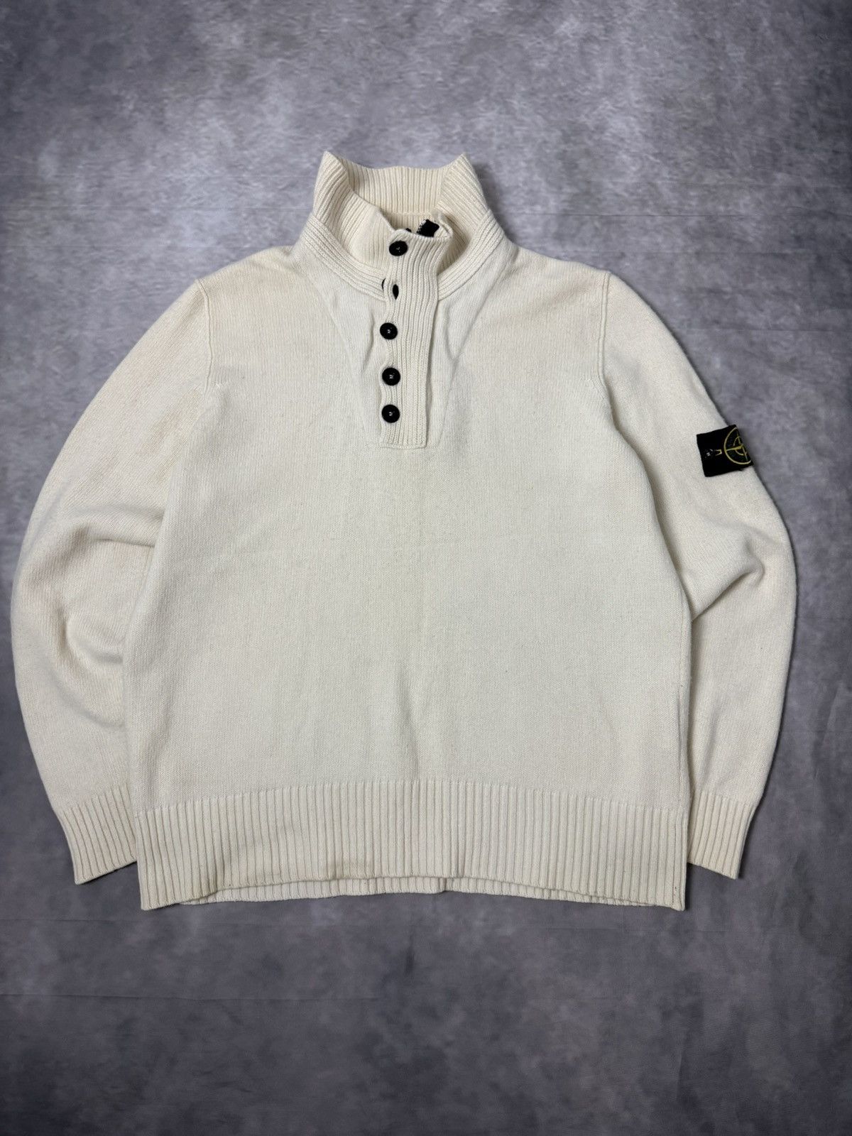 Stone Island Stone Island Knit Sweater – XL – Beige Size US XL / EU 56 / 4 - 8 Thumbnail