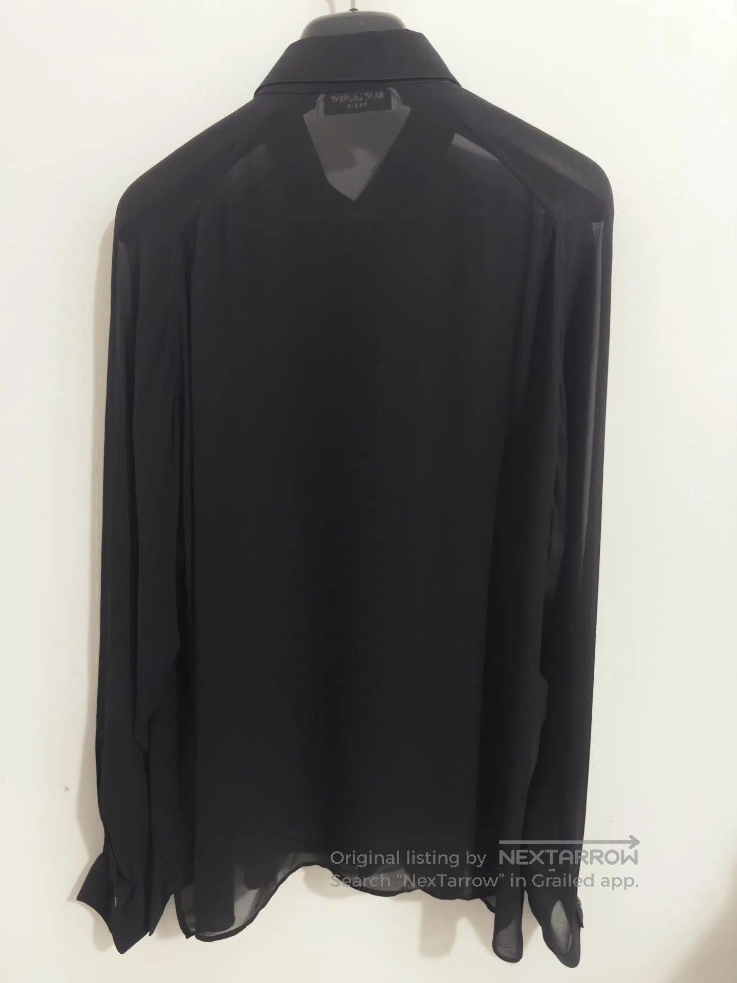Saint Laurent Paris Saint Laurent Black Sheer Silk Shirt. Size S / US 4 / IT 40 - 2 Thumbnail