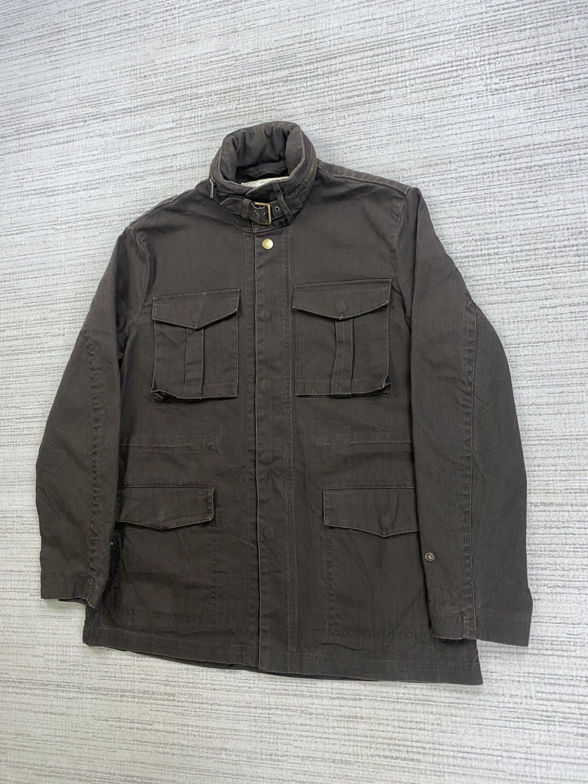 Japanese Brand × Vintage Vtg Ikka Genuine Comfort Nice Brown Fullzip Cotton Jacket Size US M / EU 48-50 / 2 - 4 Thumbnail