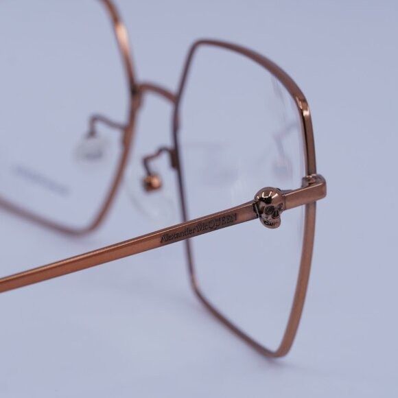 Alexander McQueen Alexander McQueen AM0276O 003 Eyeglasses Nude 57mm Square Size ONE SIZE - 9 Thumbnail