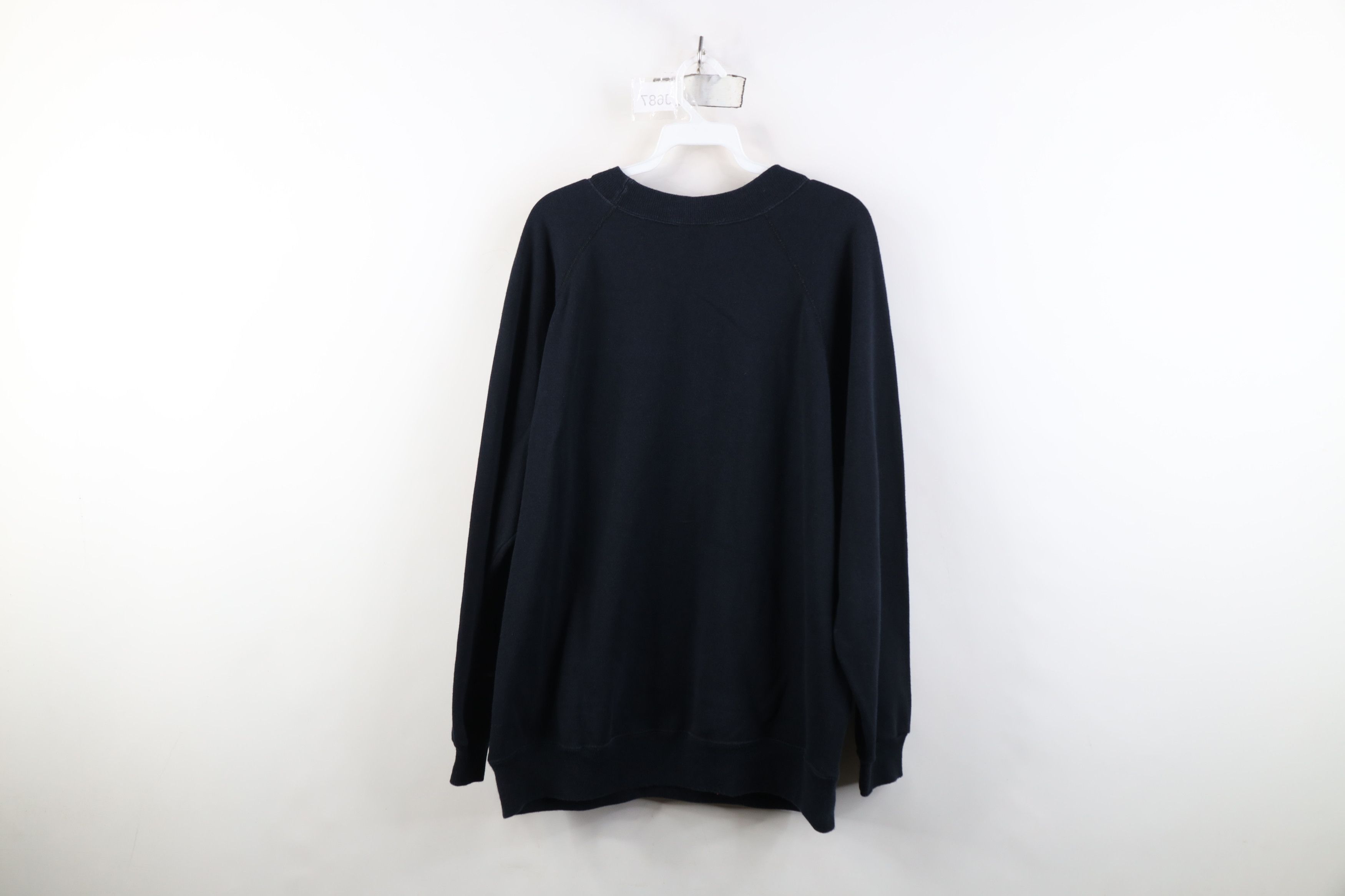 Vintage Vintage 90s Streetwear Blank Crewneck Sweatshirt Black USA Size XL / US 12-14 / IT 48-50 - 11 Thumbnail