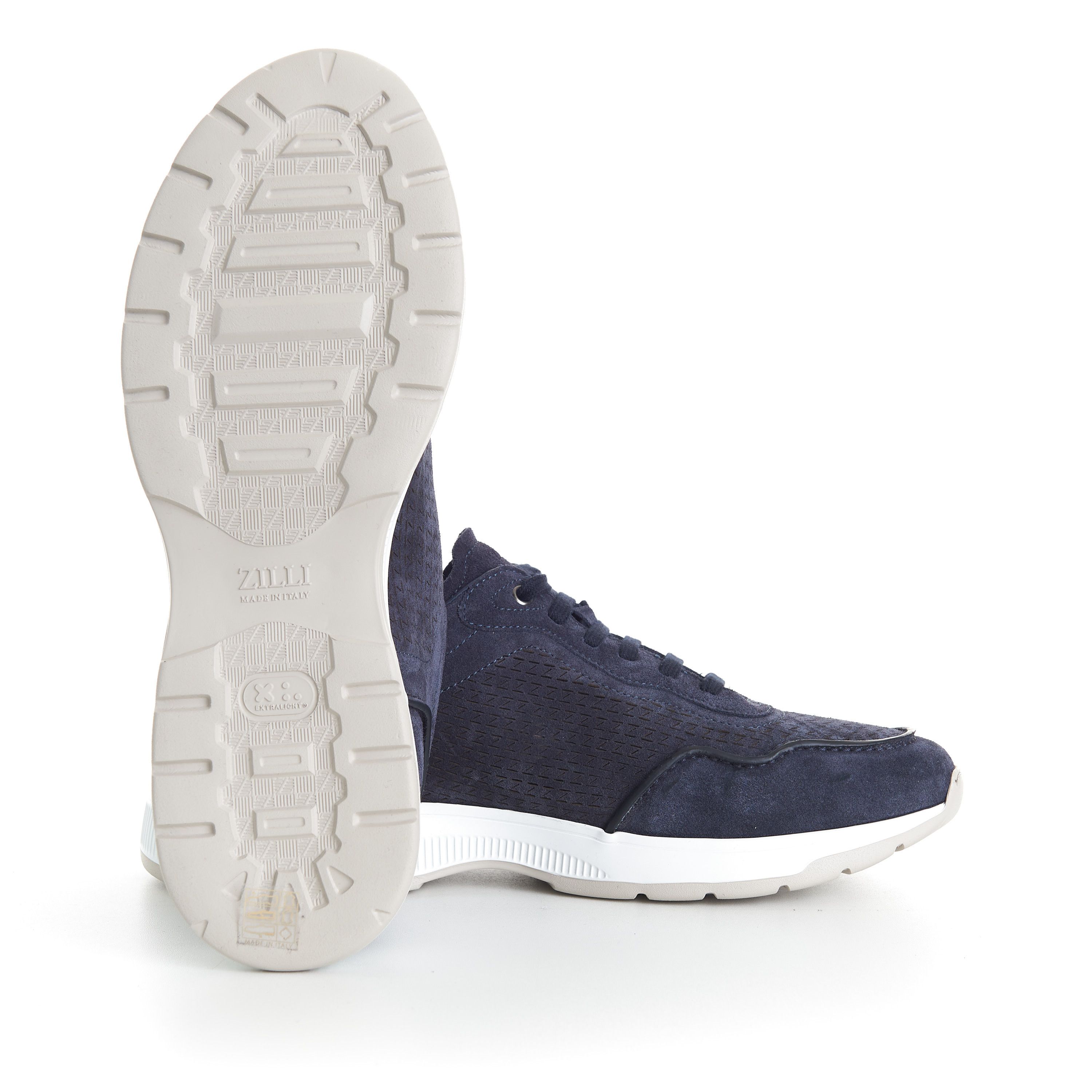 Zilli Dark Navy Perforated Sneakers Size US 8.5 / EU 41-42 - 11 Thumbnail