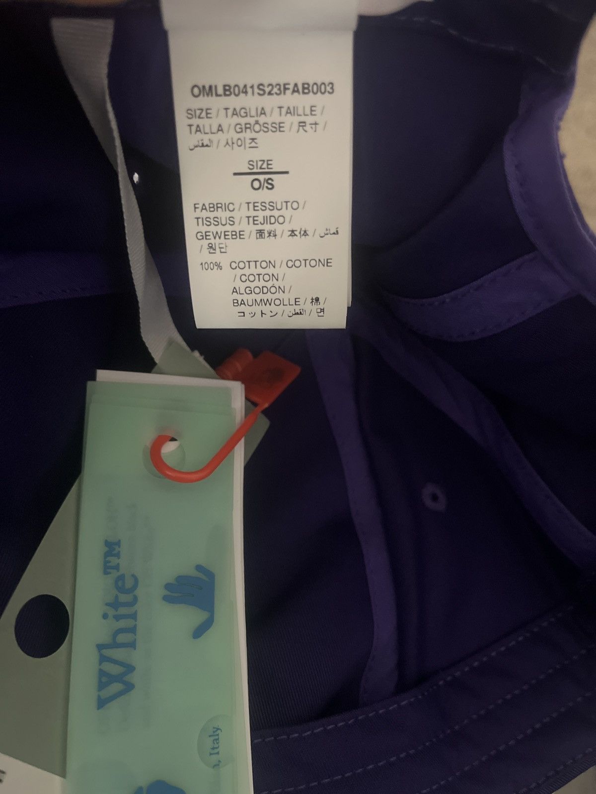 Off-White Off-White Varsity Baseball Hat Purple| With COA Size ONE SIZE - 5 Thumbnail