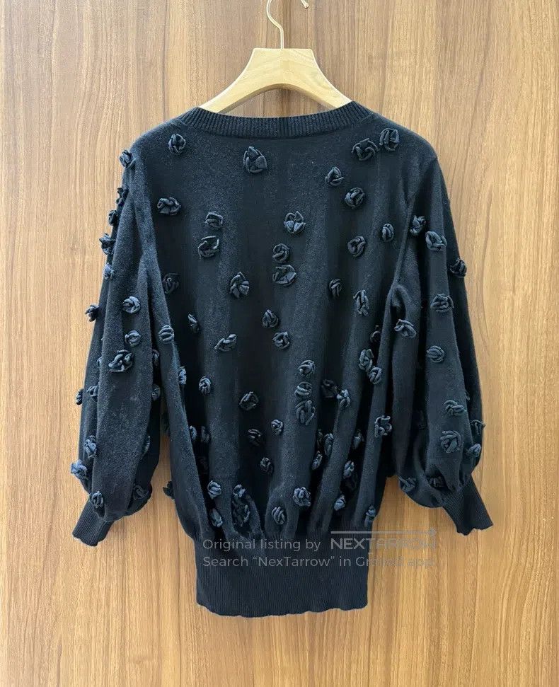 Chanel Chanel Camelia knitted woollen sweater Size XXS / US 00 / IT 34 - 2 Thumbnail