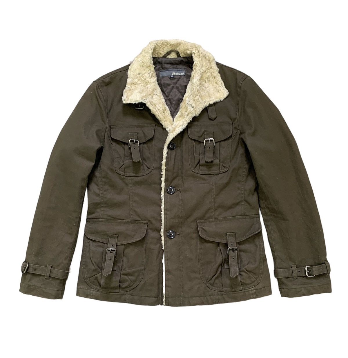 Japanese Brand Onboard Military Belted Pockets Style Jacket Size US M / EU 48-50 / 2 - 1 Thumbnail