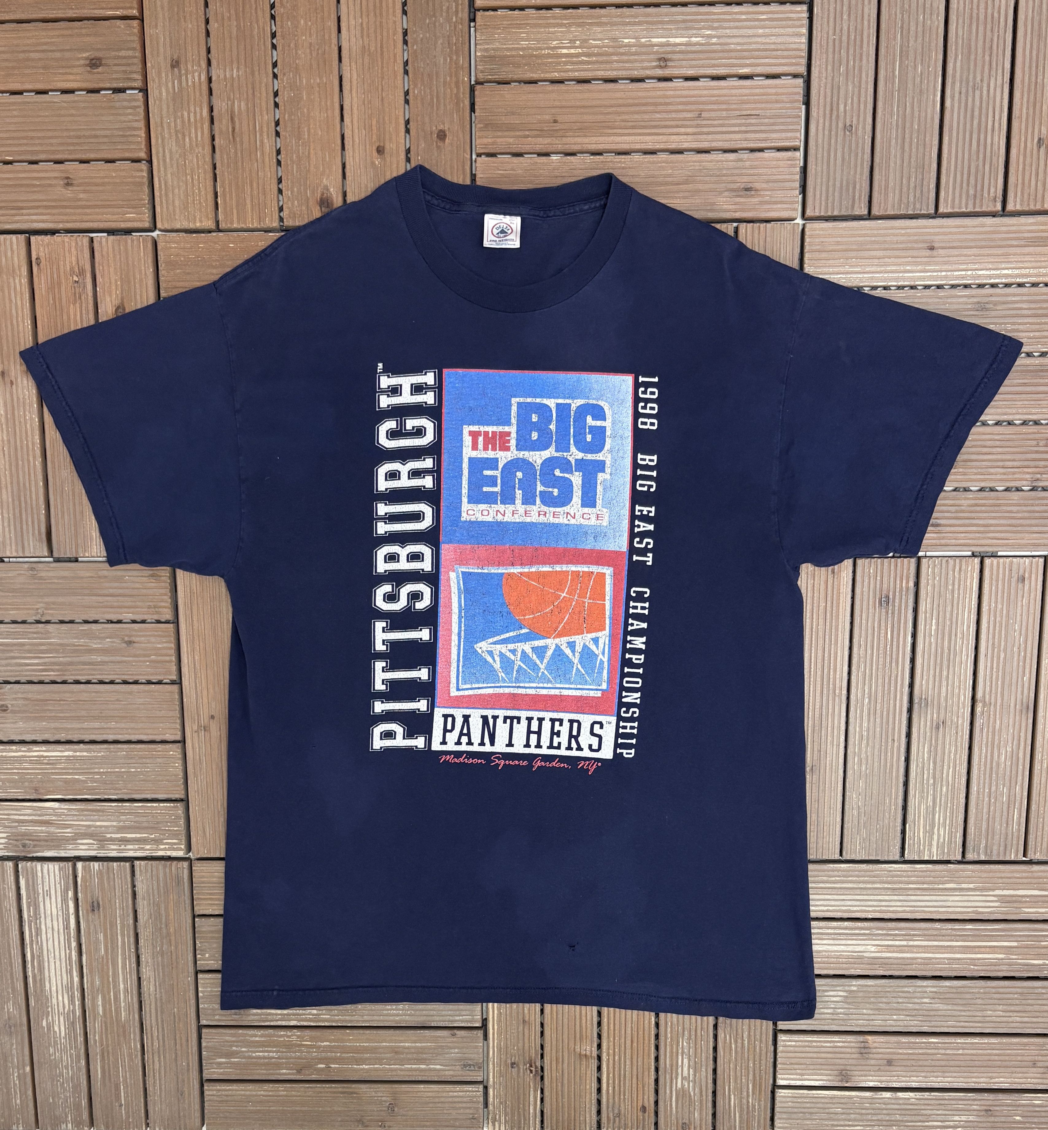 Vintage Pitt Panthers 1998 Big East Championship Vintage Tee Size US XL / EU 56 / 4 - 1 Thumbnail