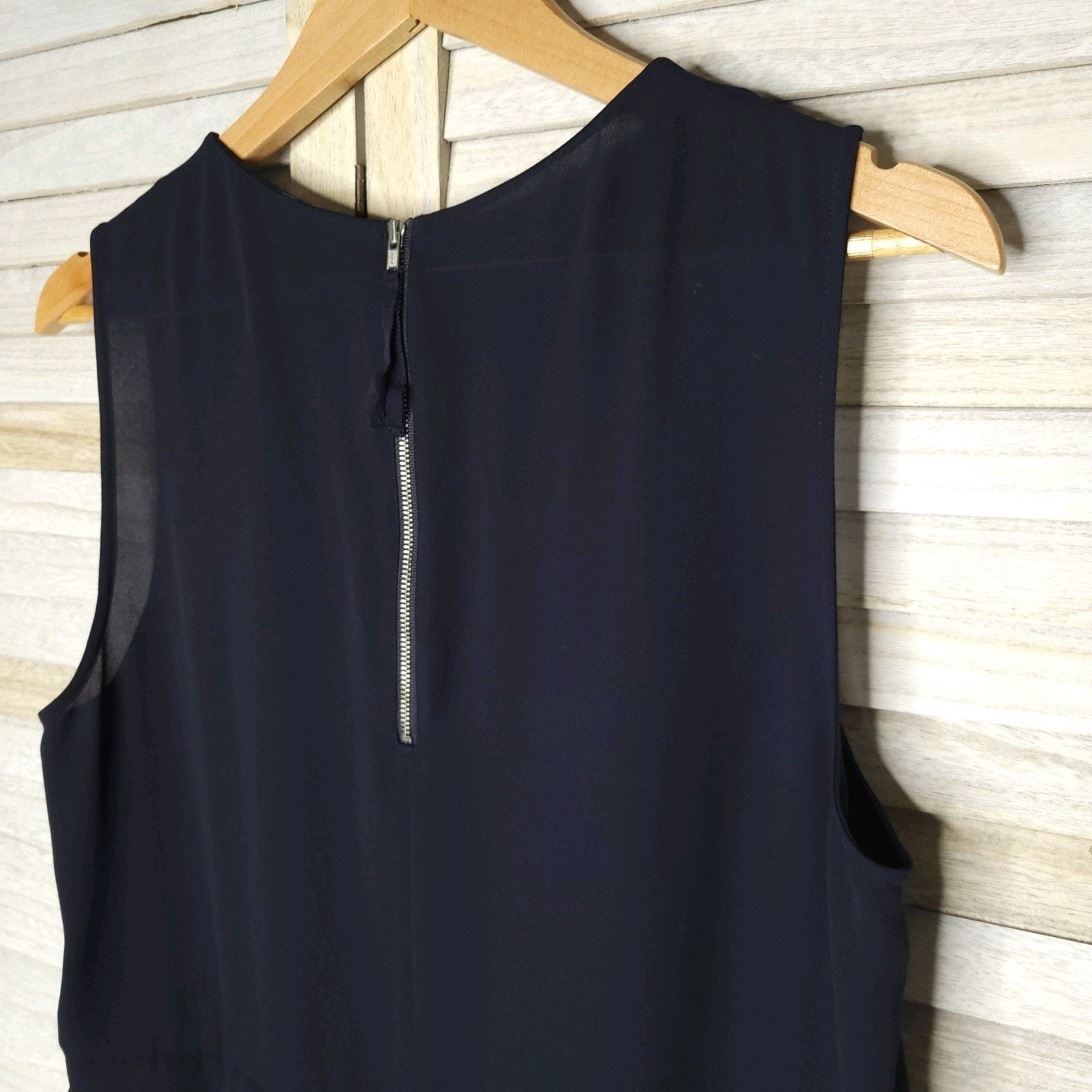 J.Crew J.Crew peplum top sleeveless dark blue zip back womens Size M / US 6-8 / IT 42-44 - 6 Thumbnail