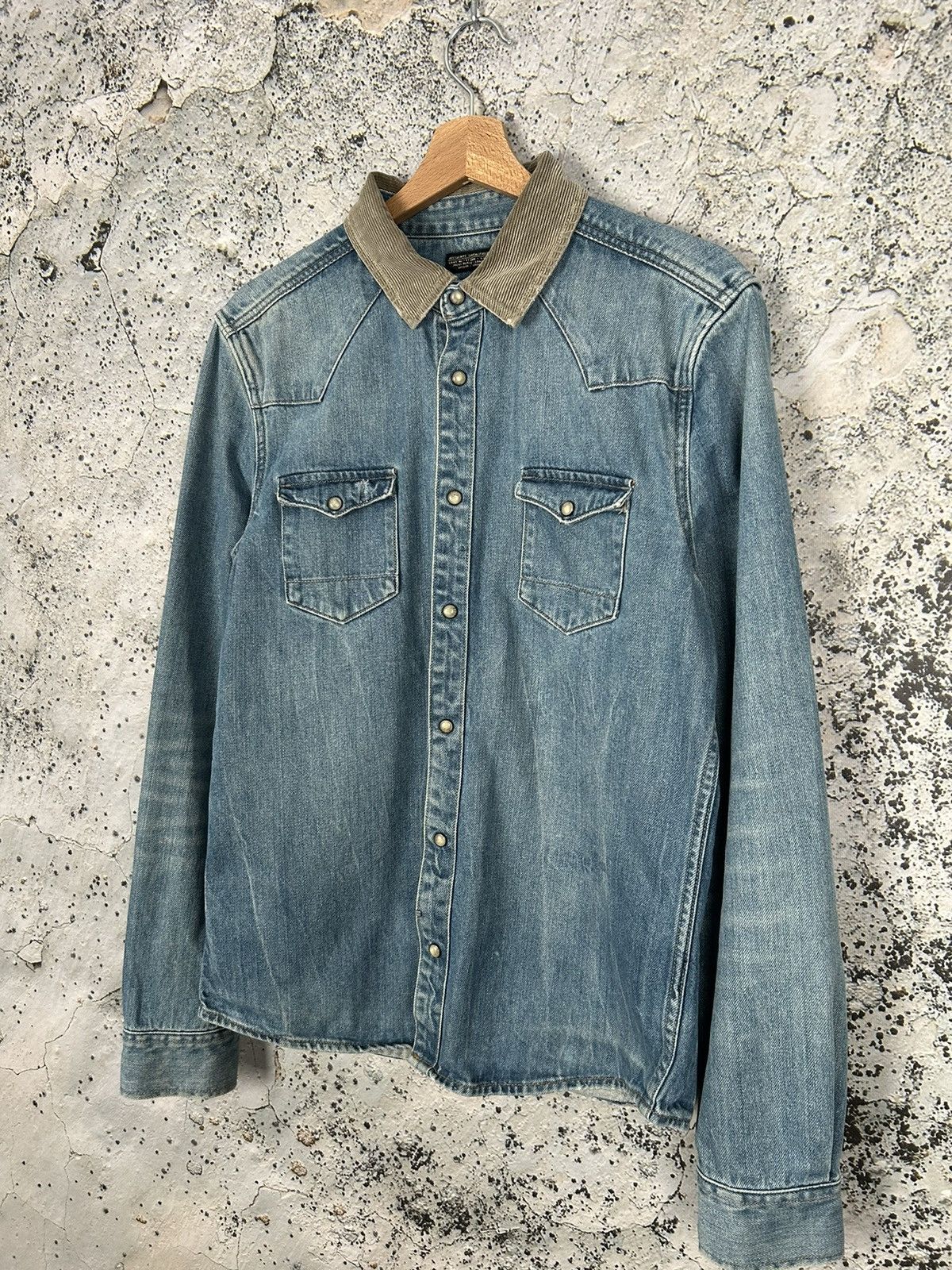 Allsaints Allsaints Denim Shirts Jeans Grunge Punk Streetwear Vintage Size US M / EU 48-50 / 2 - 2 Thumbnail