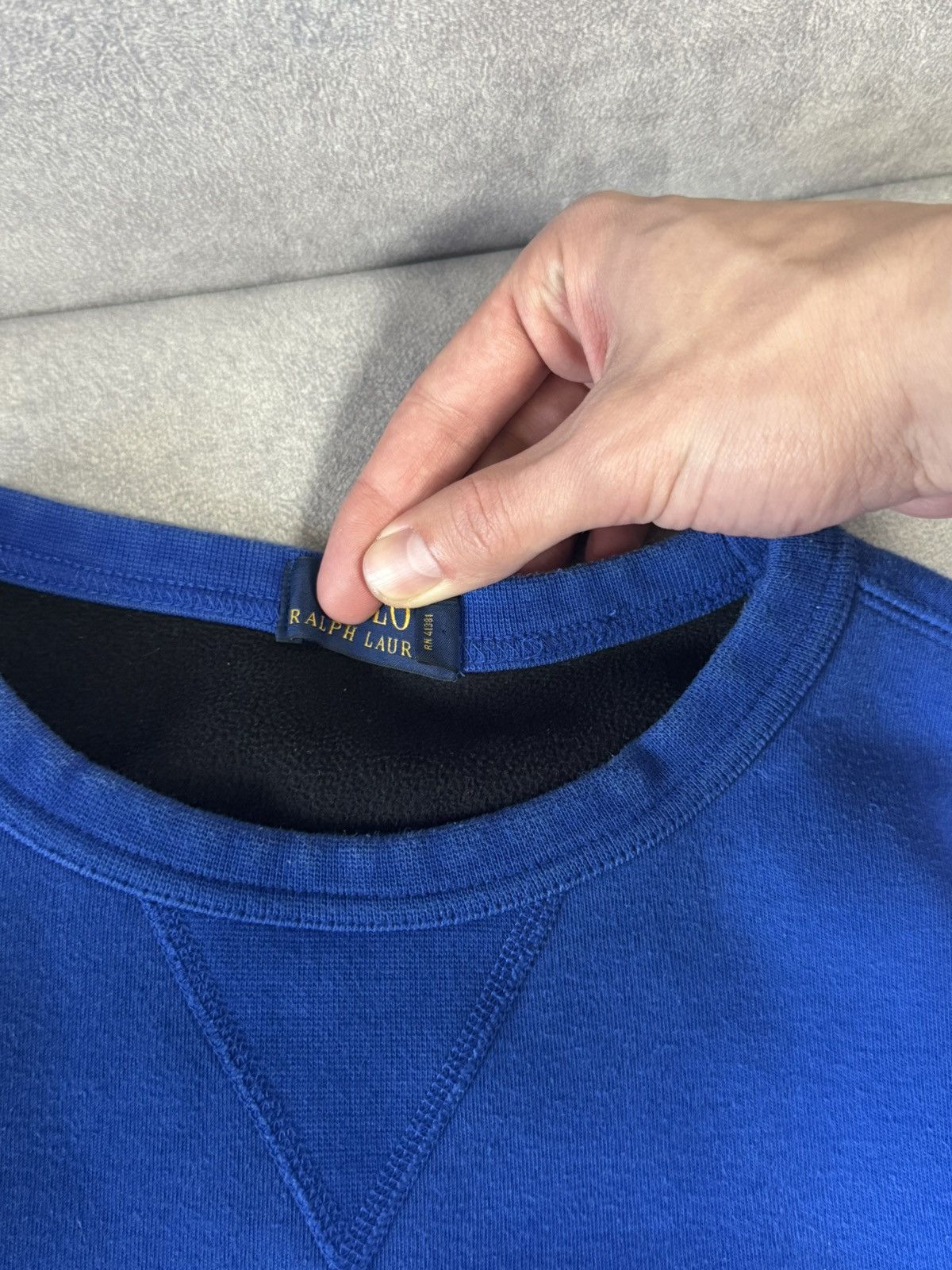 Polo Ralph Lauren × Vintage Vintage Polo Ralph Lauren blue fleece sweatshirt size S Size US S / EU 44-46 / 1 - 8 Thumbnail