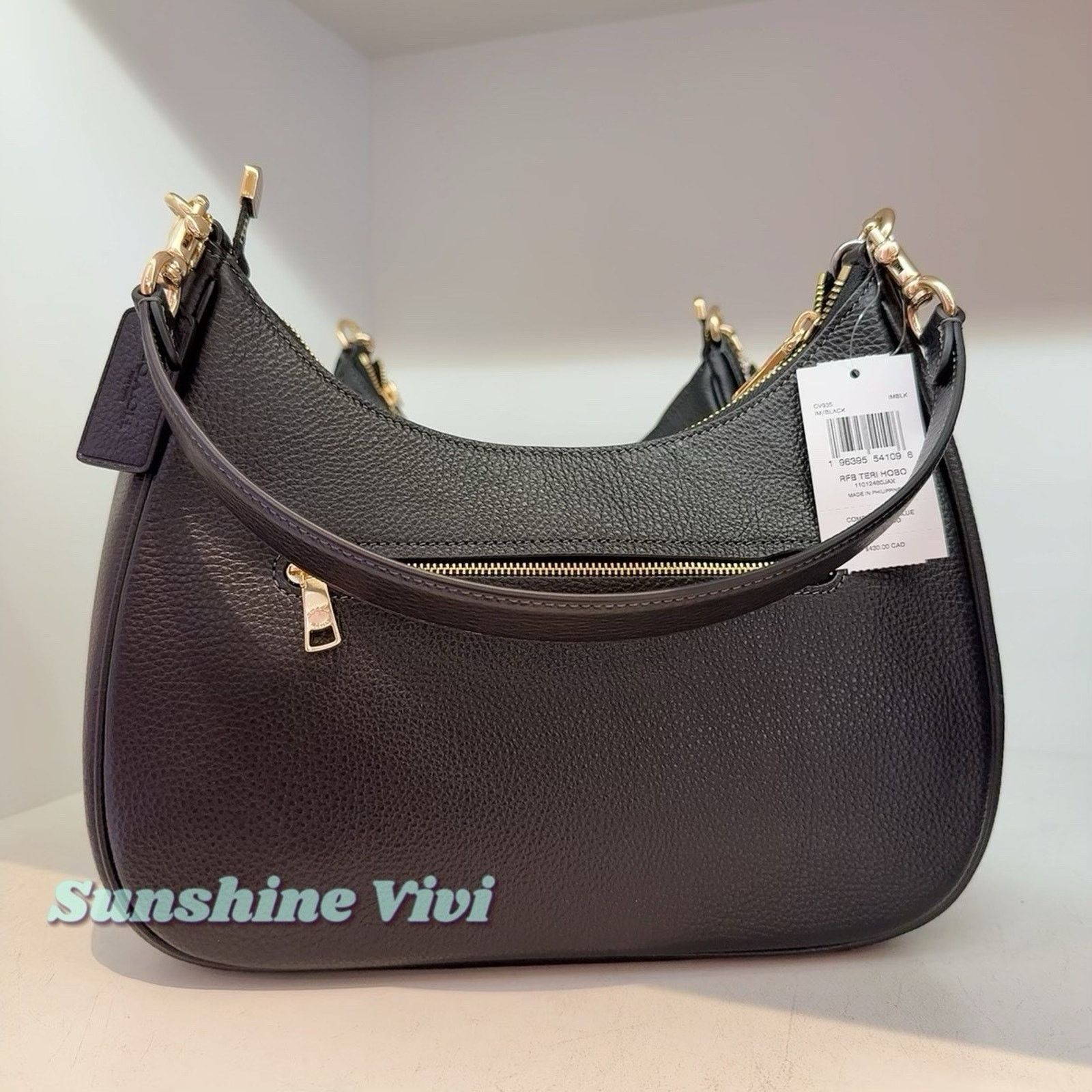 Coach NWT Bundle Coach Bow Bag Charm CAX72 & CV935 Teri Hobo Bag Size ONE SIZE - 13 Thumbnail