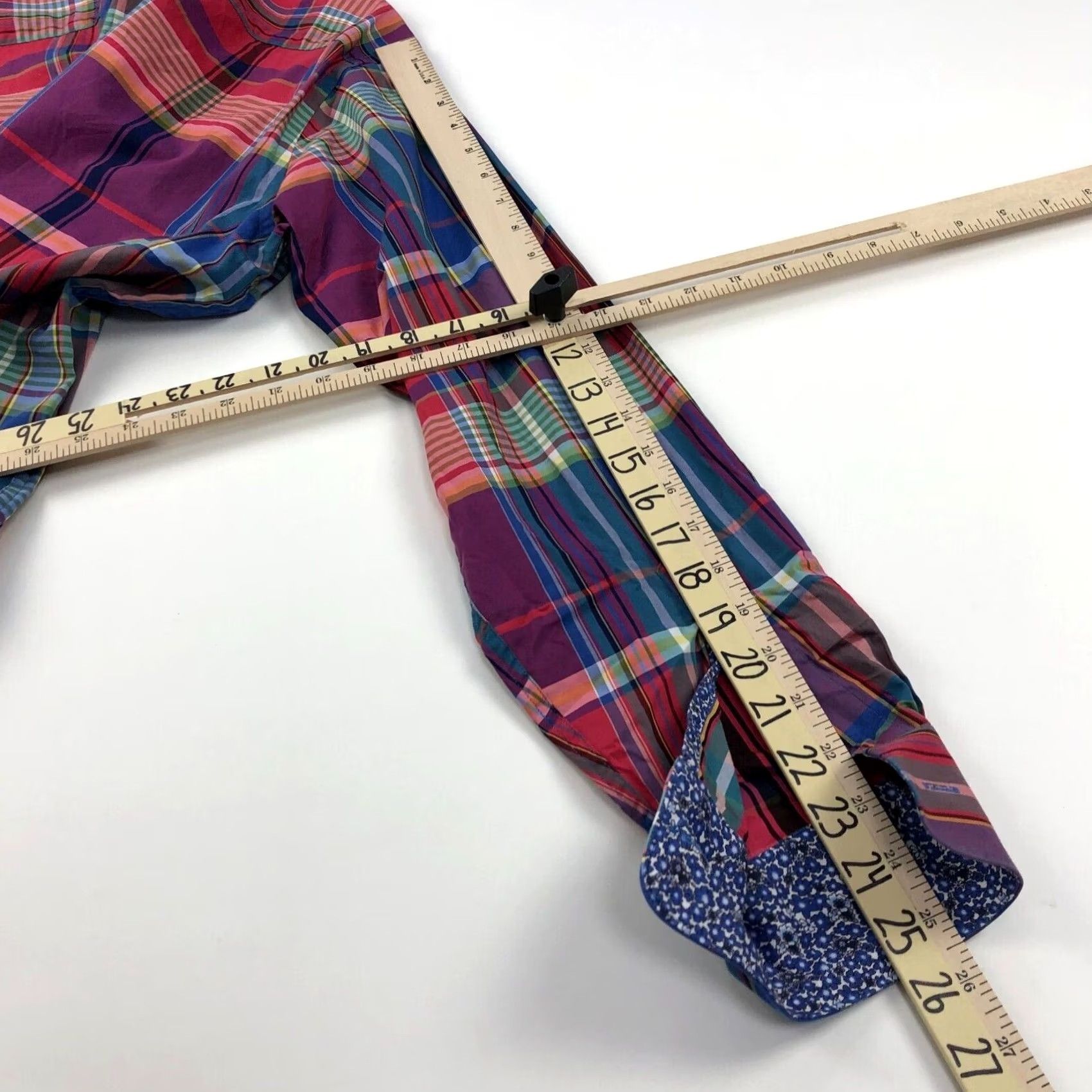 BUGATCHI Bugatchi Uomo Shirt Button-Up Plaid Cotton Classic Fit Long Sleeve Casual Collar 14/14.5 Mens Regular Size Multicolor Size US M / EU 48-50 / 2 - 7 Thumbnail