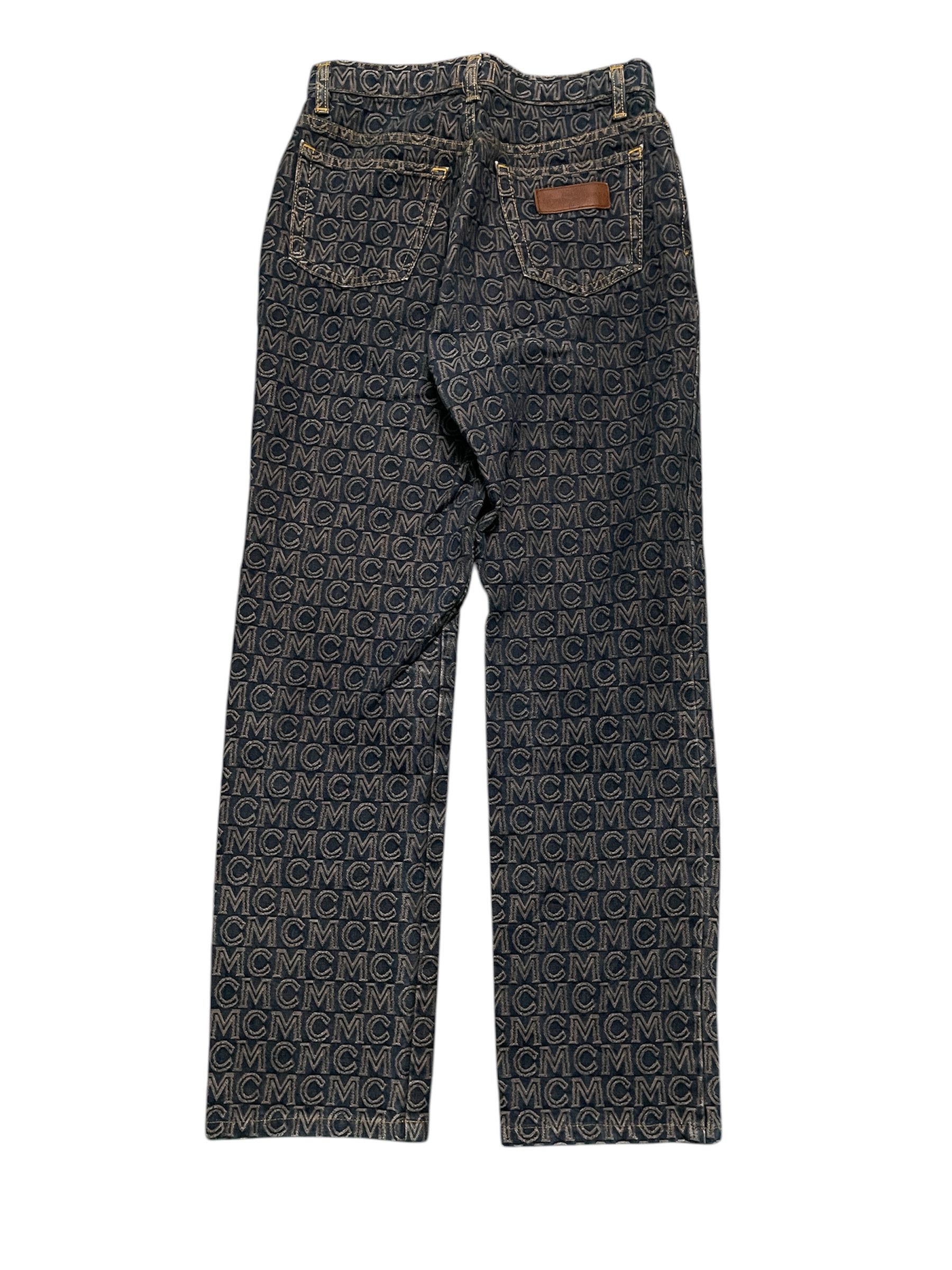 Designer × MCM Vintage MCM Legere Monogram Blue Jeans 1990 Size 26" / US 2 / IT 38 - 2 Thumbnail