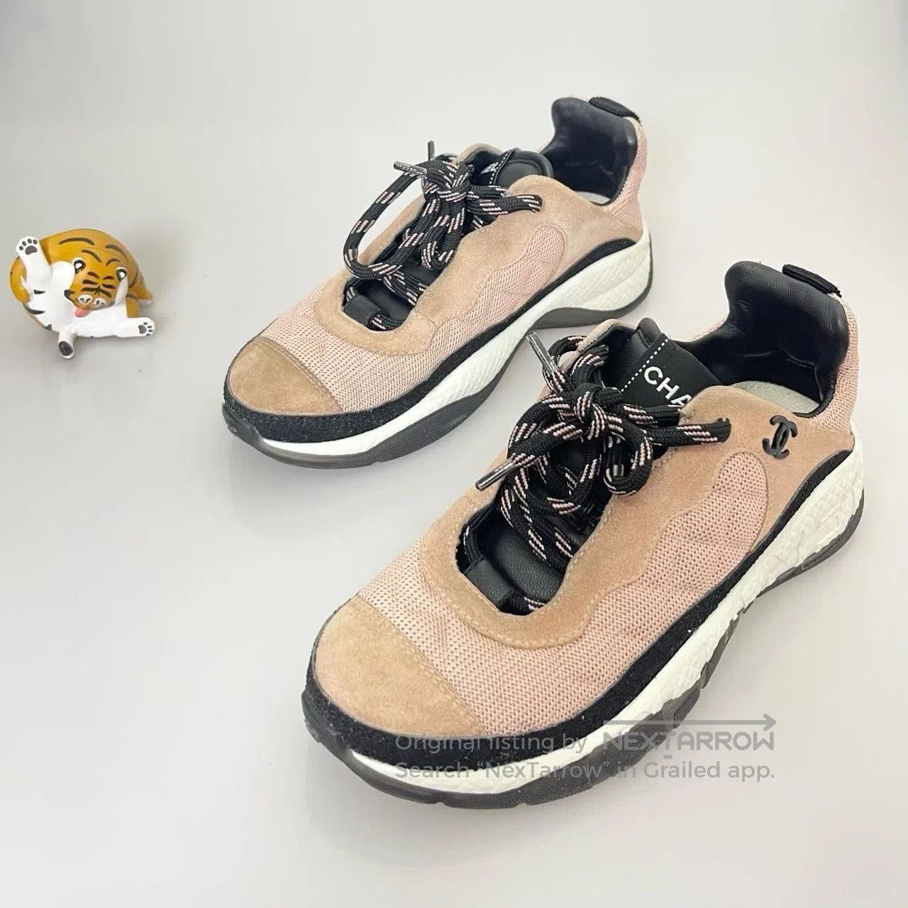 Chanel Chanel Pink Double C Sneakers. Size US 5 / IT 35 - 1 Thumbnail