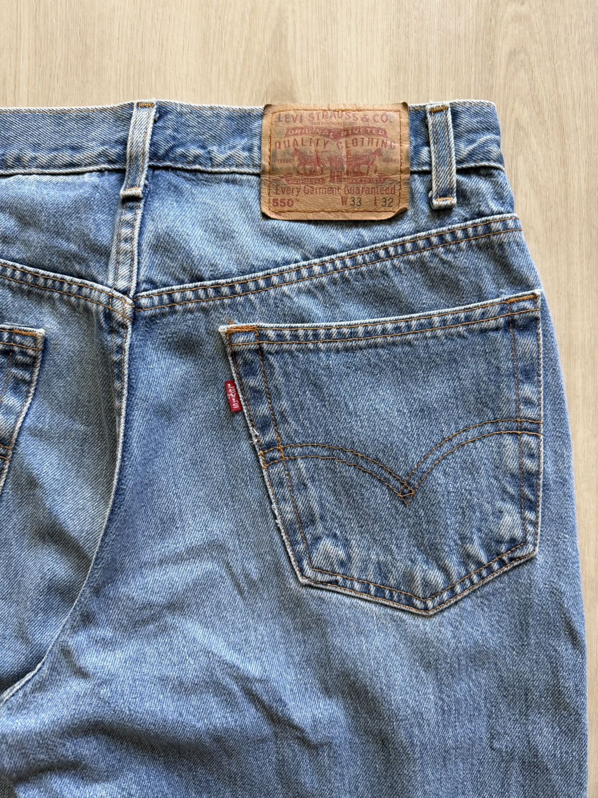 Levi's Vintage Y2K 00 Levis 550 Red Tab Relaxed Fit 33x32 *32x31 Size US 32 / EU 48 - 3 Thumbnail