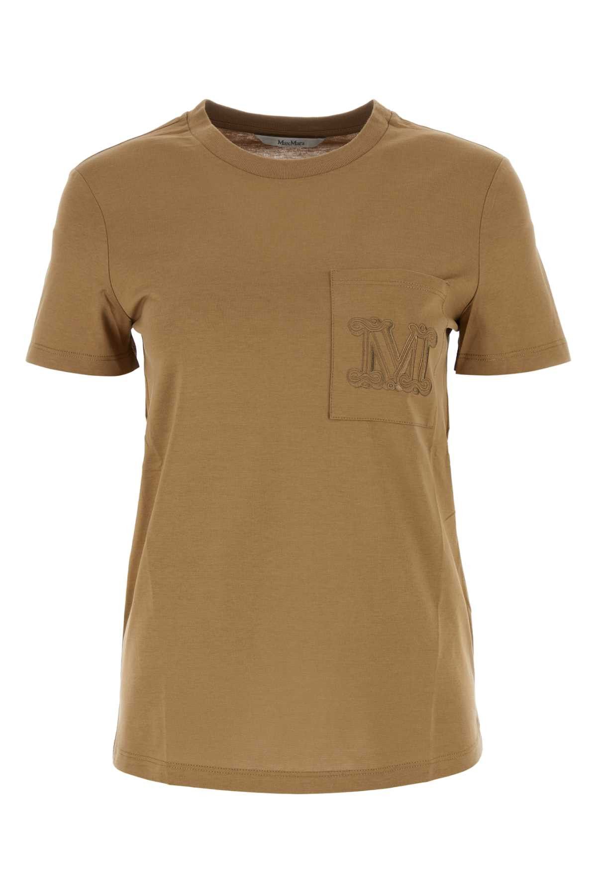 image of Max Mara Camel Cotton Papaia T-Shirt, Women's (Size XS)