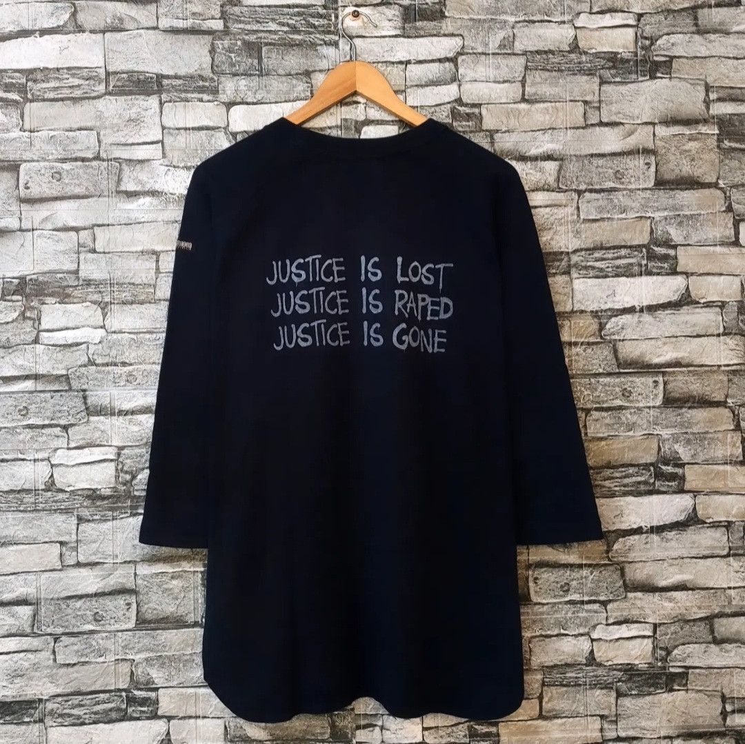 Japanese Brand Neighborhood Justice For All Raglan Size US L / EU 52-54 / 3 - 2 Thumbnail