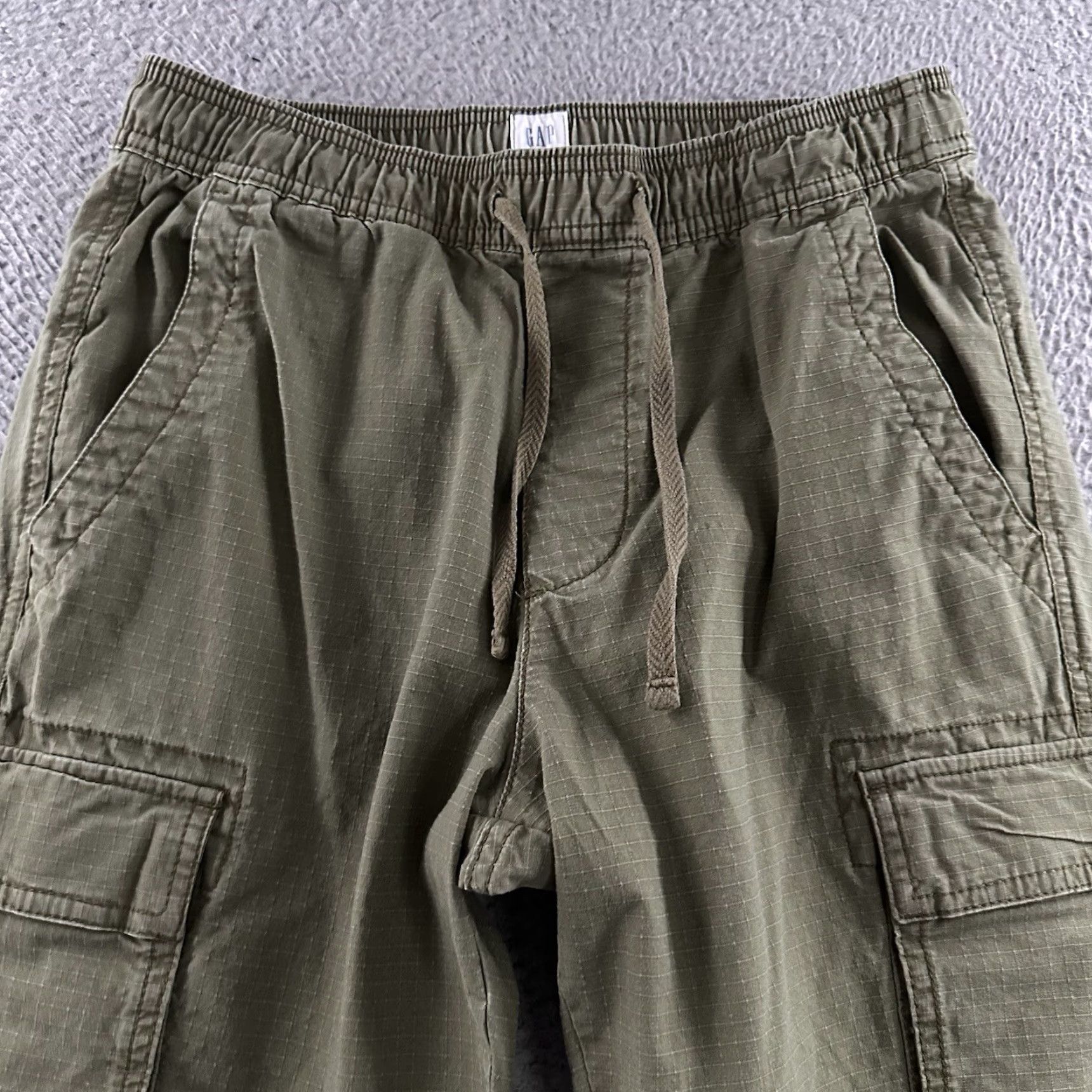 Gap Gap Mens Pants Green Size XS Utility Ripstop Pant Tapered Stretch Cotton Blend Size US 27 - 2 Thumbnail