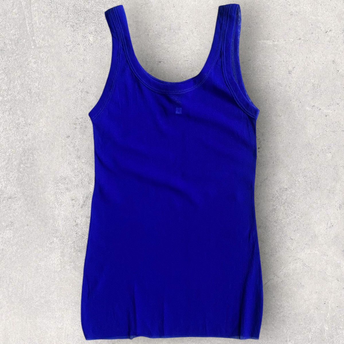 Jean Paul Gaultier JPG Electric Blue Sheer Mesh Tank Top Size S / US 4 / IT 40 - 1 Thumbnail