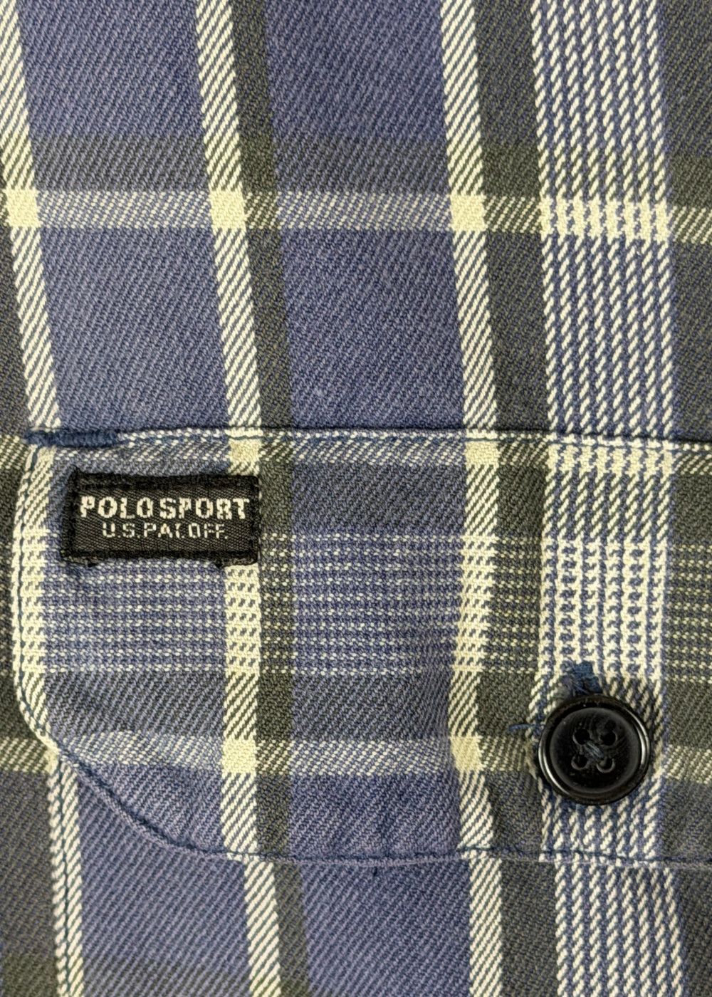vtg Polo Sport Sportsman RL Utility Plaid Work Shirt image 5
