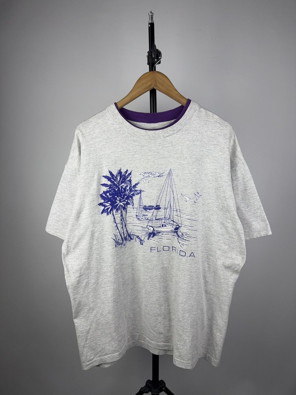 Vintage Vintage 90s Florida USA State Retro Print single stitch tee Size US L / EU 52-54 / 3 - 1 Thumbnail
