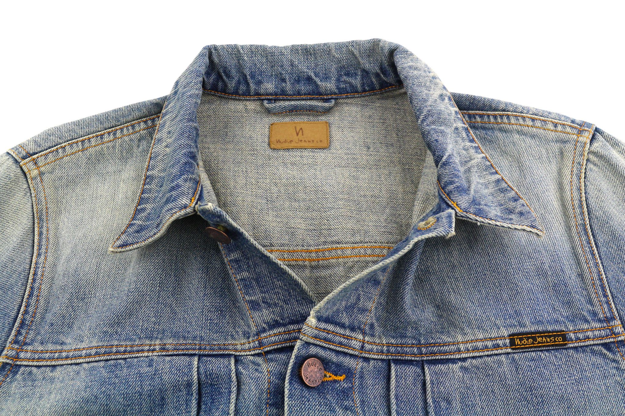 Nudie Jeans SONNY M Steel Indigo Washed Blue Polo Pockets Jacket 82439 Size US M / EU 48-50 / 2 - 4 Thumbnail
