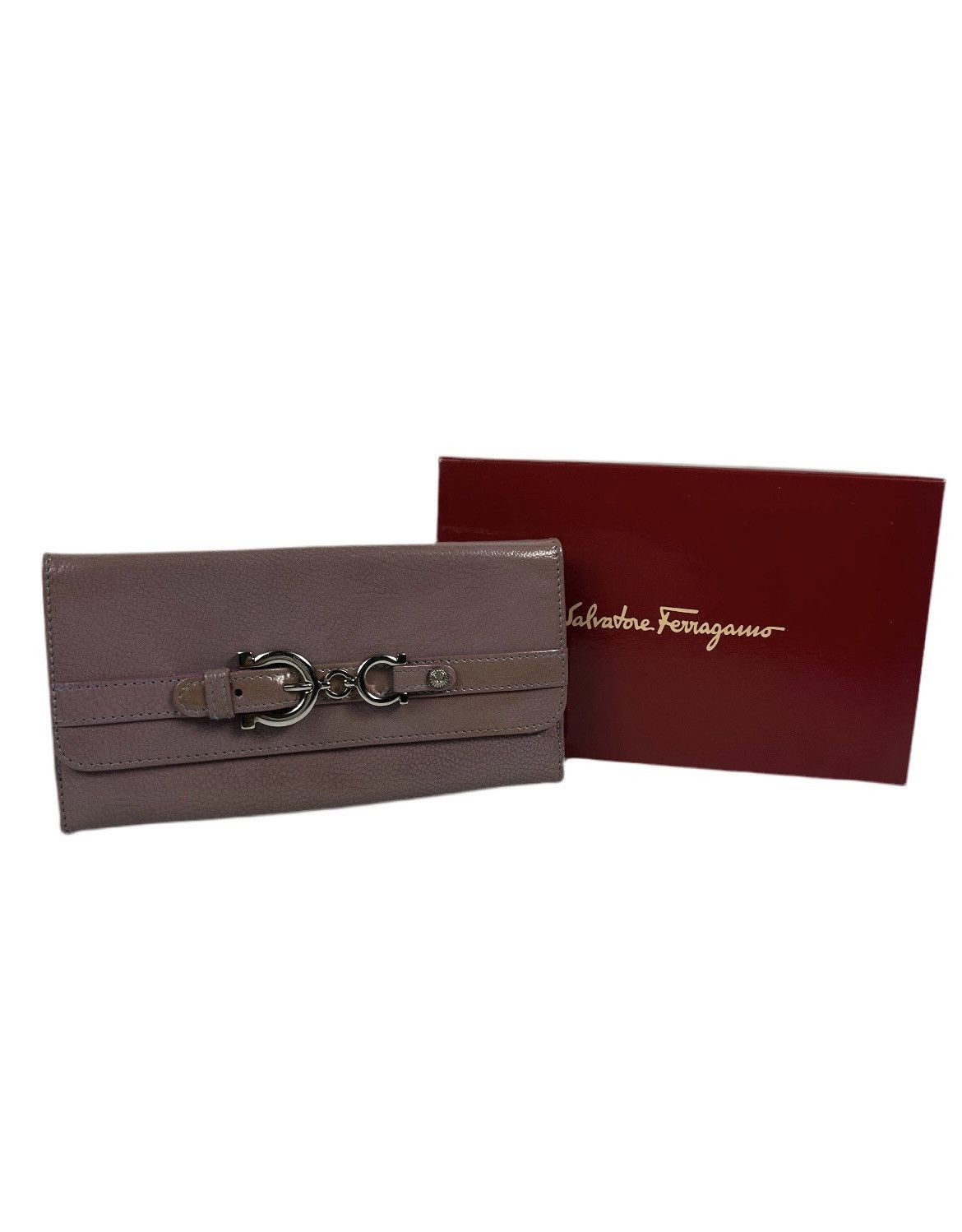 Salvatore Ferragamo Ferragamo Purple Leather Long Wallet Size ONE SIZE - 1 Thumbnail