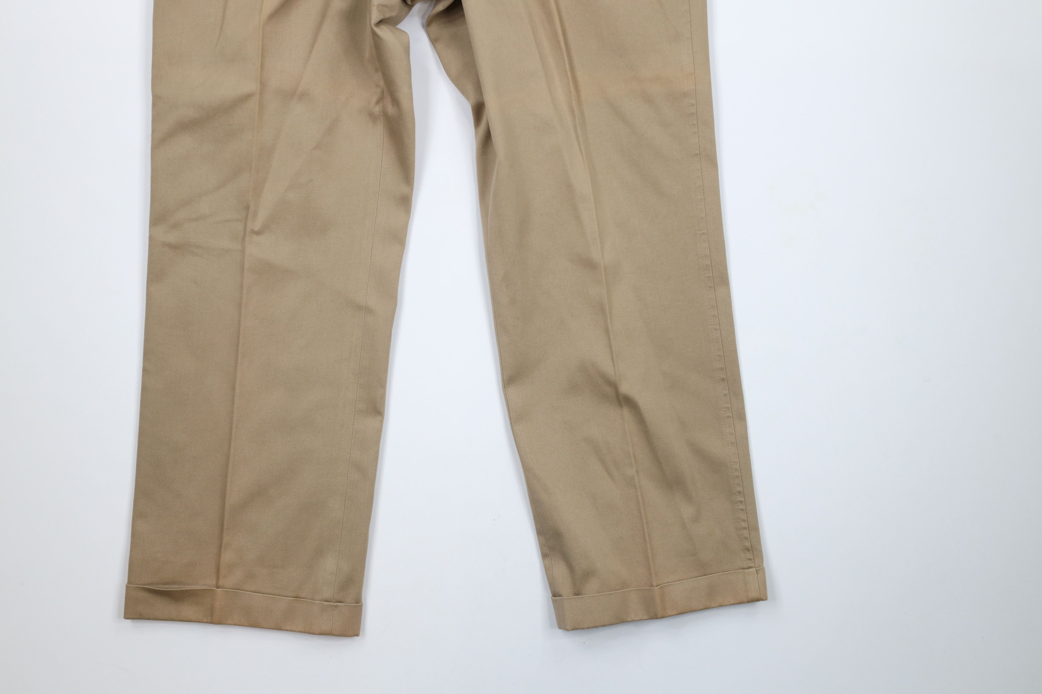Lands' End × Vintage Vintage 70s Lands End Cuffed Wide Leg Chino Pants USA Size US 36 / EU 52 - 4 Thumbnail
